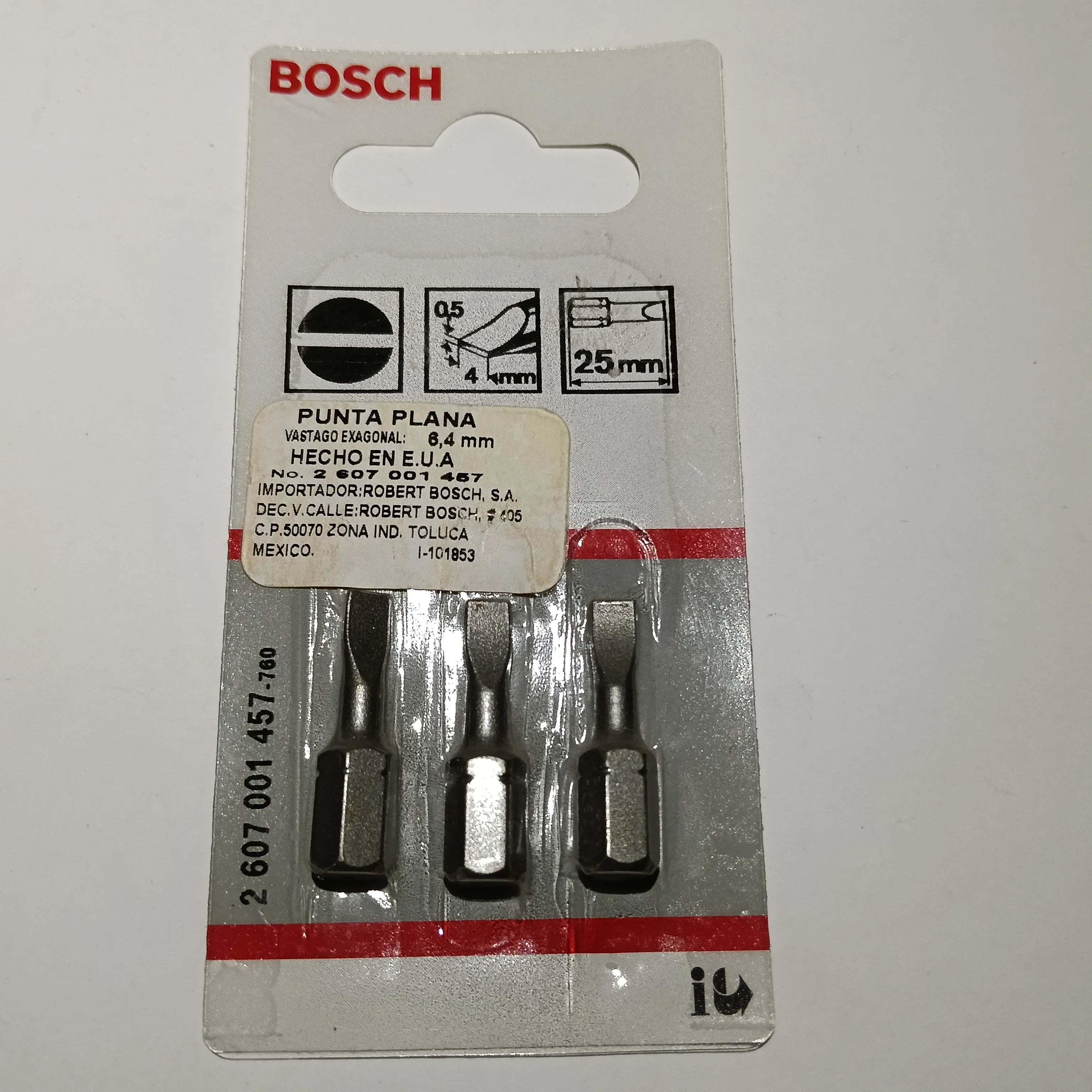 Punta Plana 0.5x4mmx1 (3pz) ATORNILLADOR