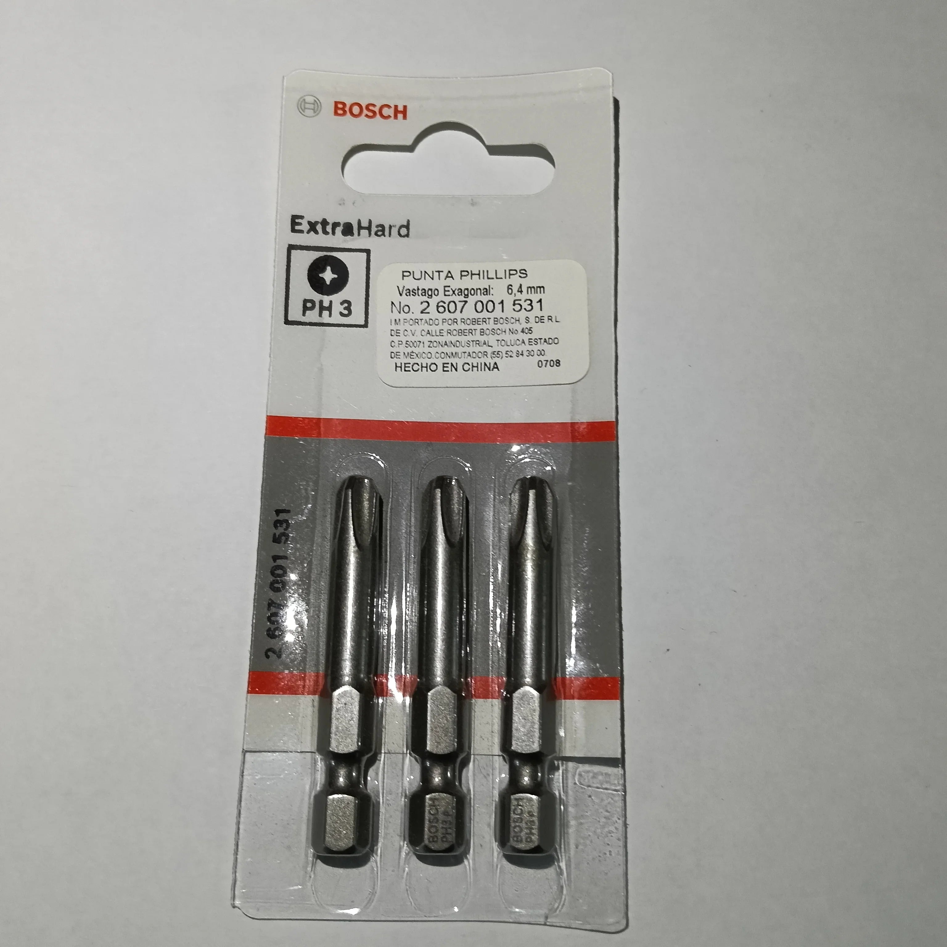 Punta Phillips 3 x2 3pz ATORNILLADOR