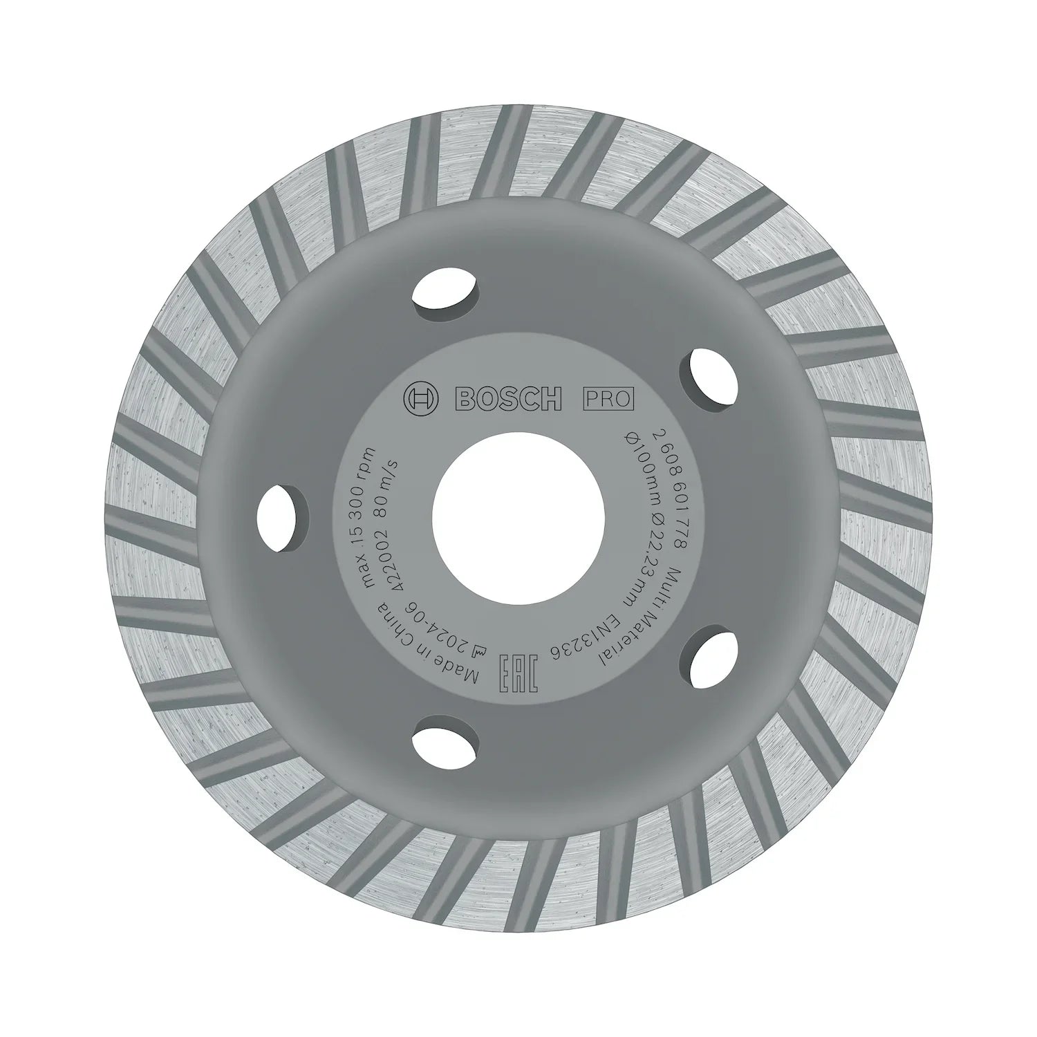 Copa Diamantada Turbo Bosch PRO Multi Material 100x22,23mm