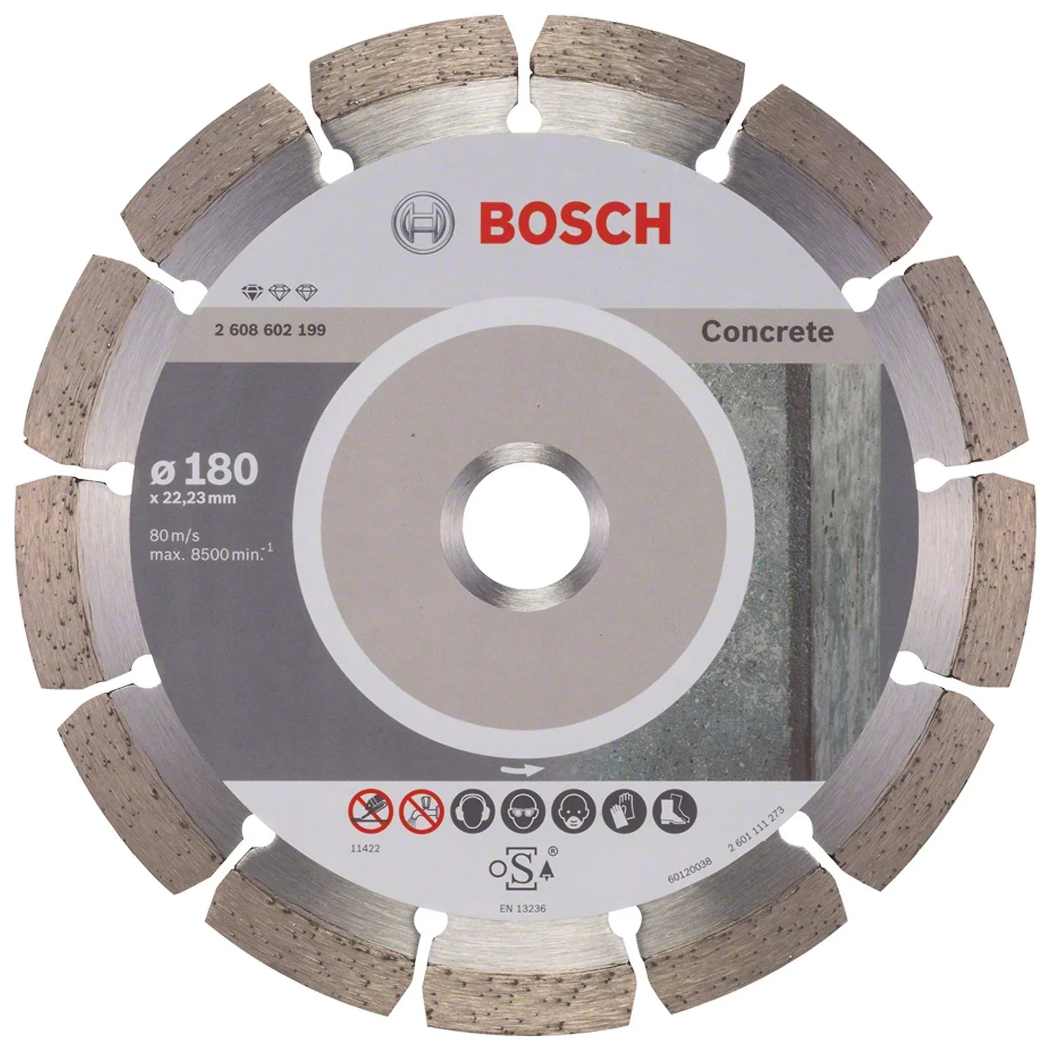 Disco diamantado segment. Bosch Standard for Concrete √ò180mm