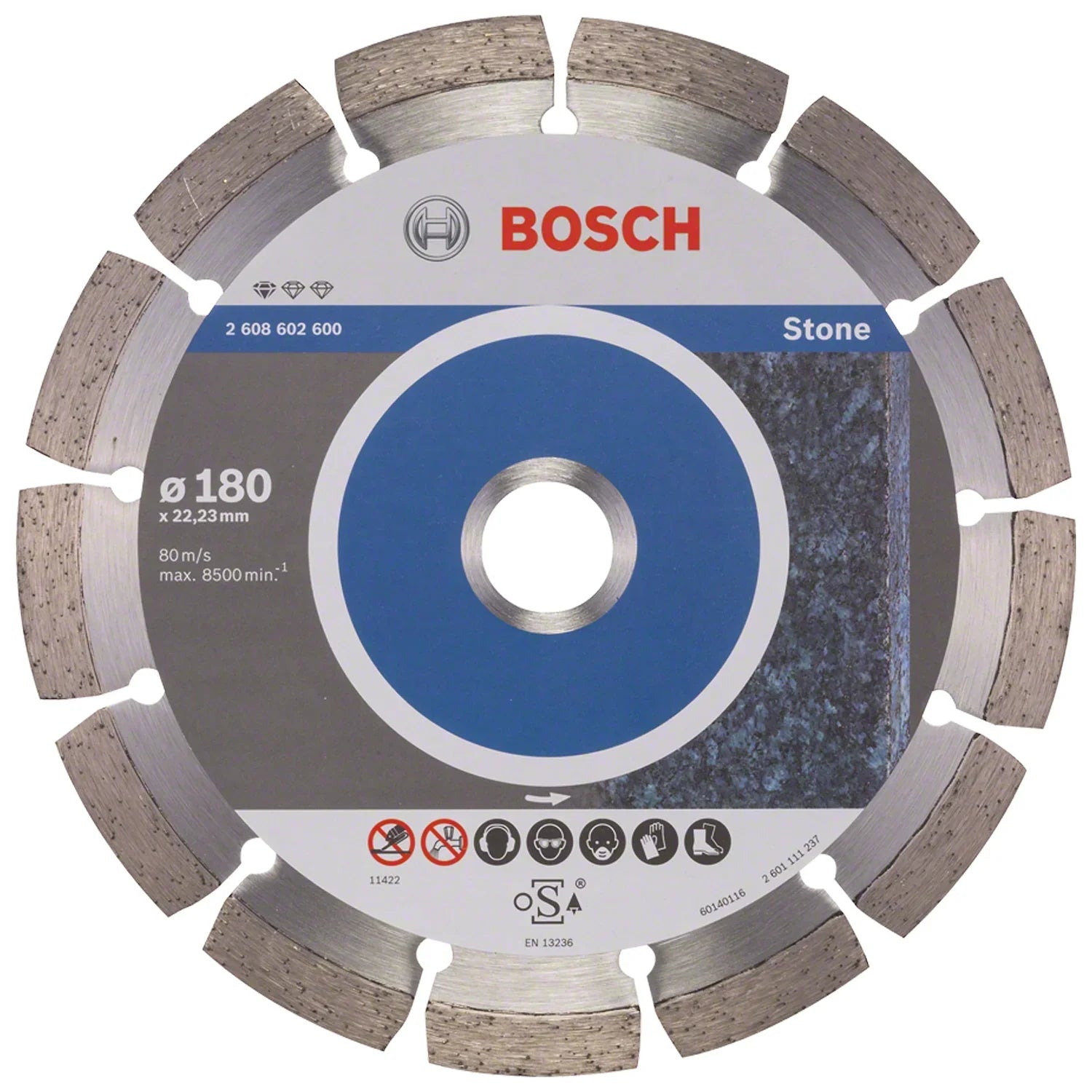 Disco diamantado Bosch Standard for Stone √ò180x22,23x2x10mm