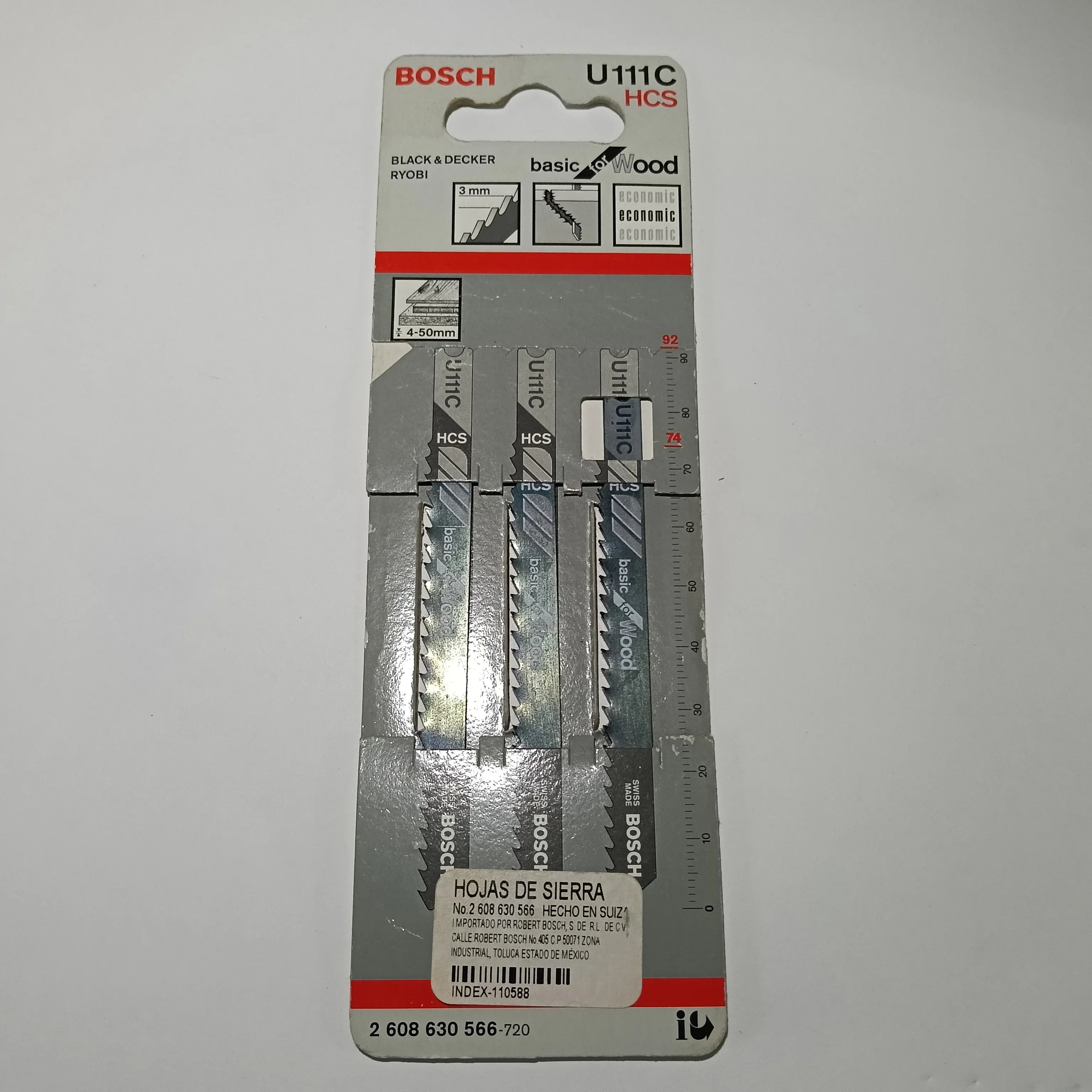 U111C HCS, BÁSICA4-50mm (3 pzas) MADERA SUEVE