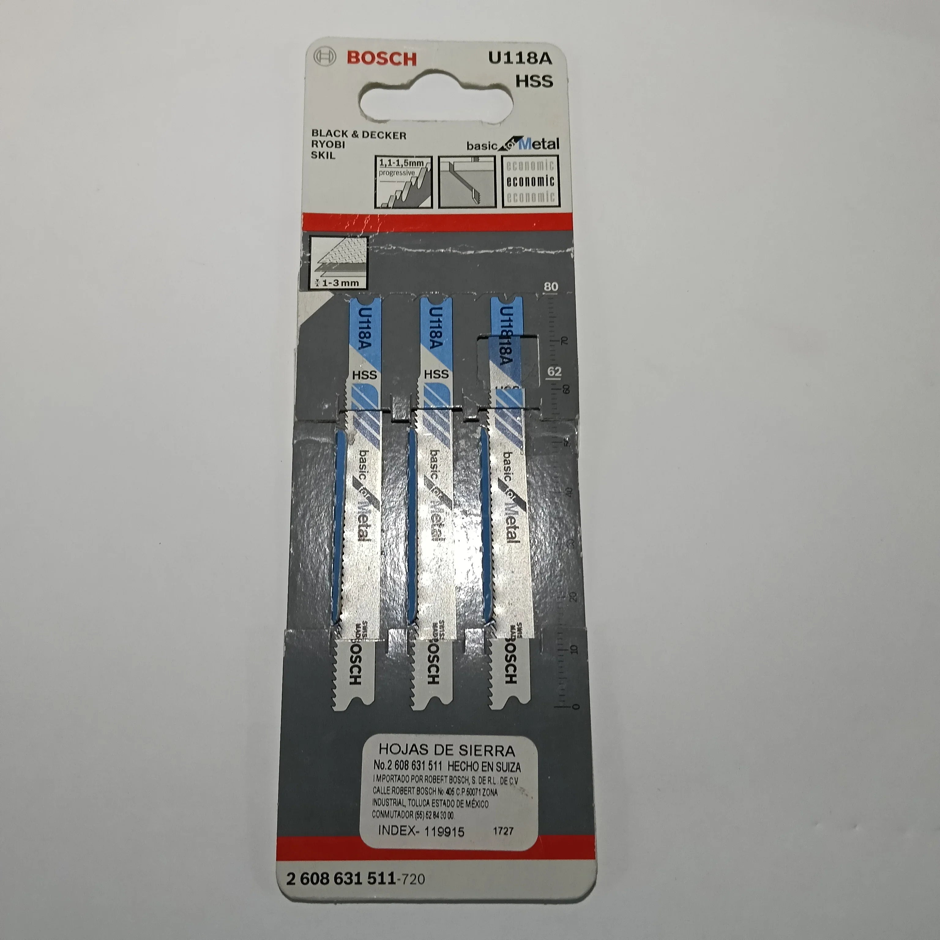 U118A HSS, Básica 1-3mm (3 pzas) METAL