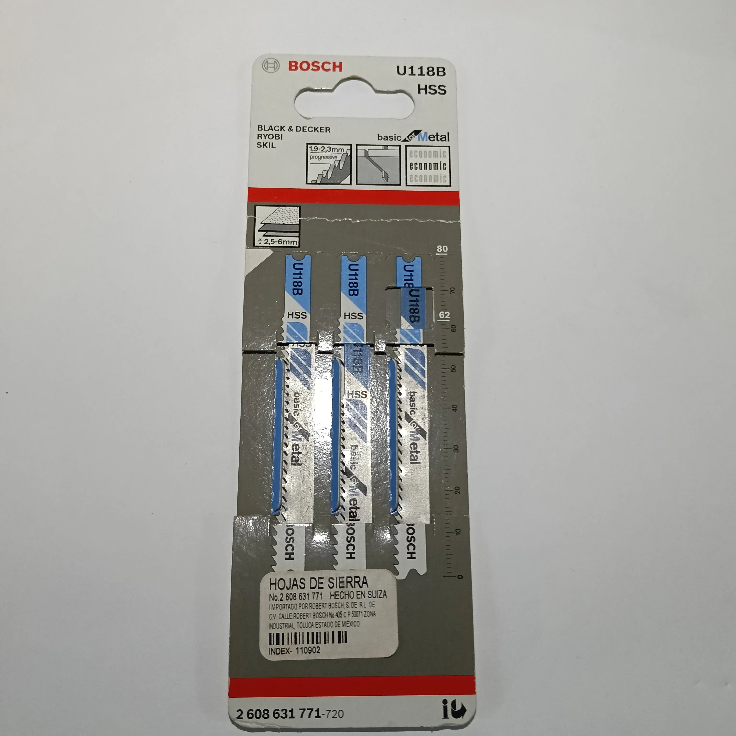 U118B HSS, Básica 2,5-6mm (3 pzas) METAL