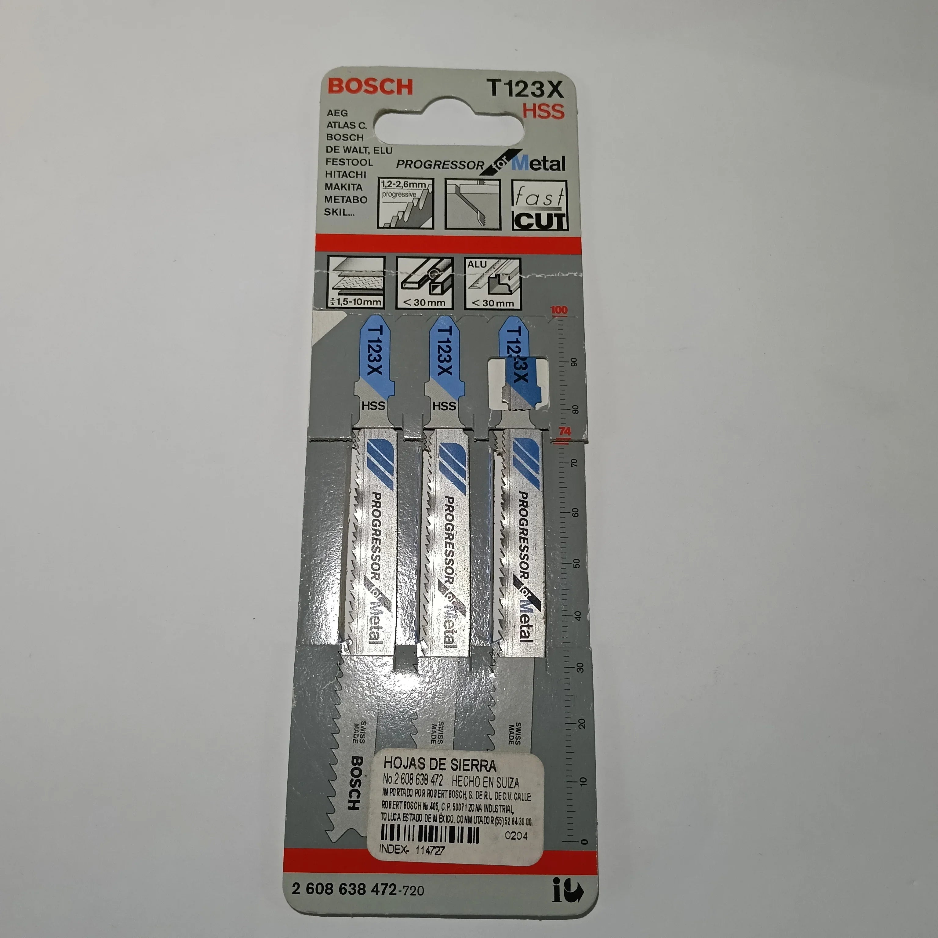 T123X HSS,PROGRESSOR-CORTE RÁPIDO,METAL 1,5-10mm-3pz. METAL