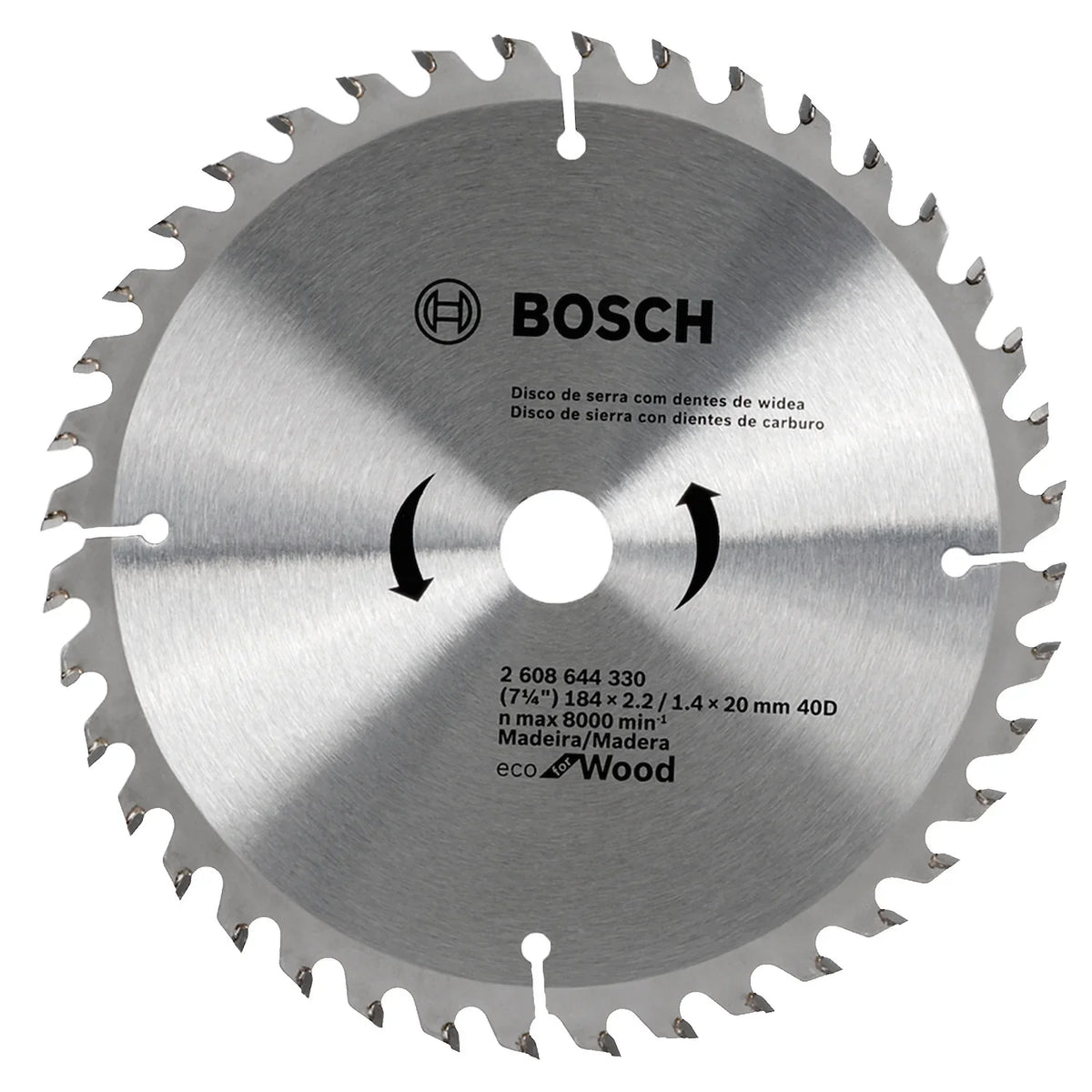 Disco de Sierra Circular Bosch Ecoline √∏184x20mm, 40 dientes