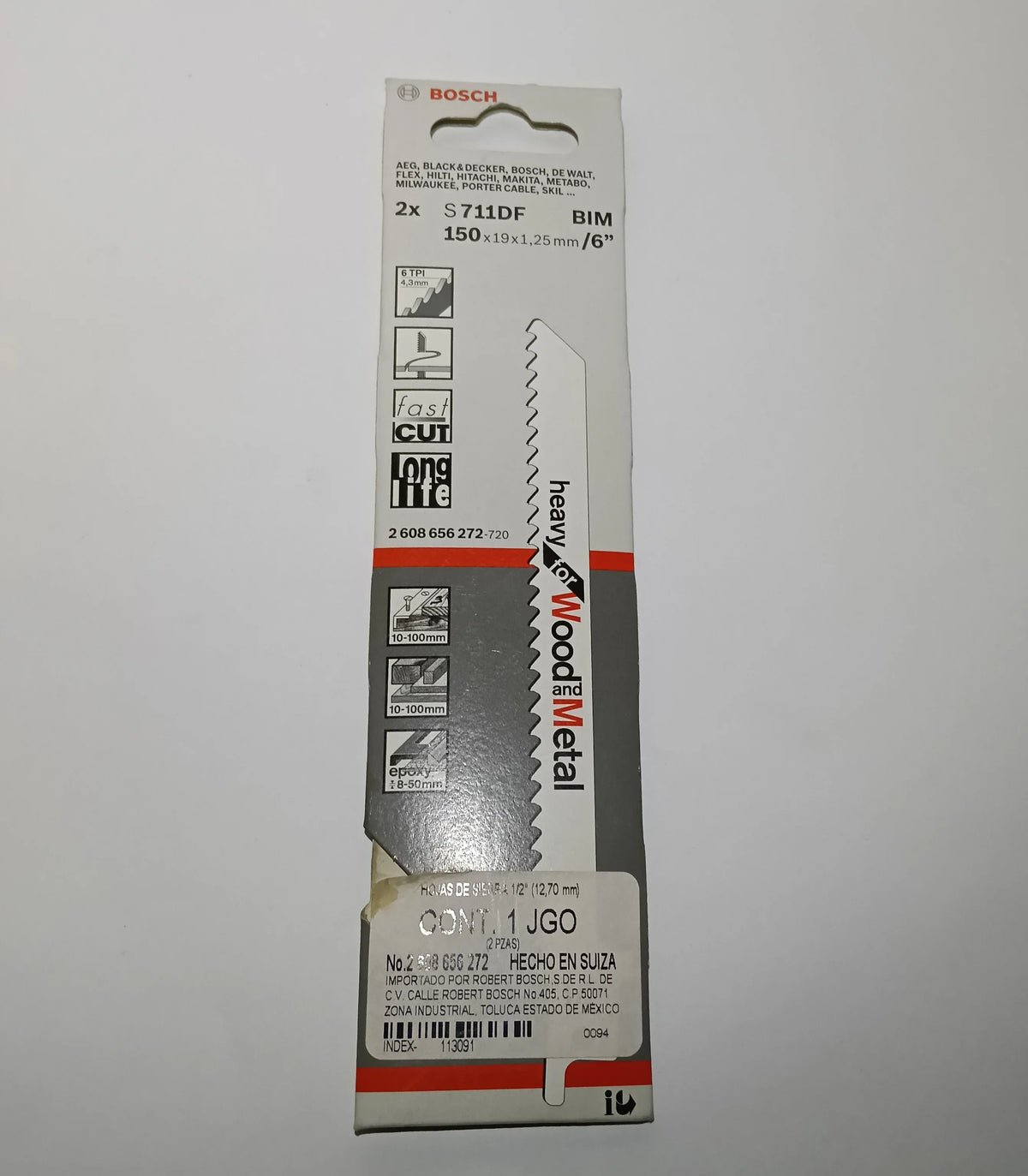 S711DF Bim 150 mm, Corte CURVO, MADERA Y METAL