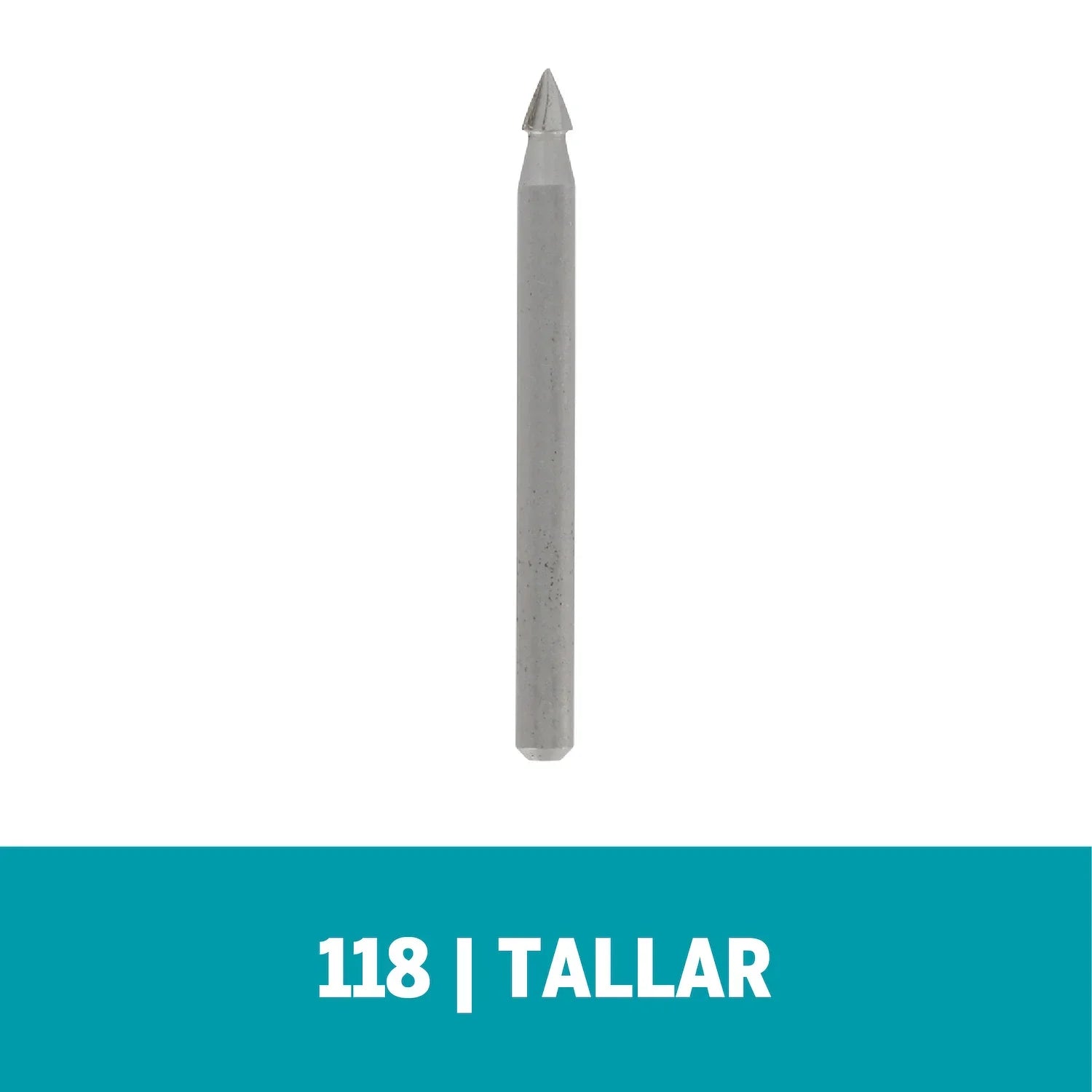 Fresa De Tallado De Punta Flecha De 3,2mm Para Madera, Metal, Cuero, Plástico, Goma y Cartón (Modelo 118) Dremel