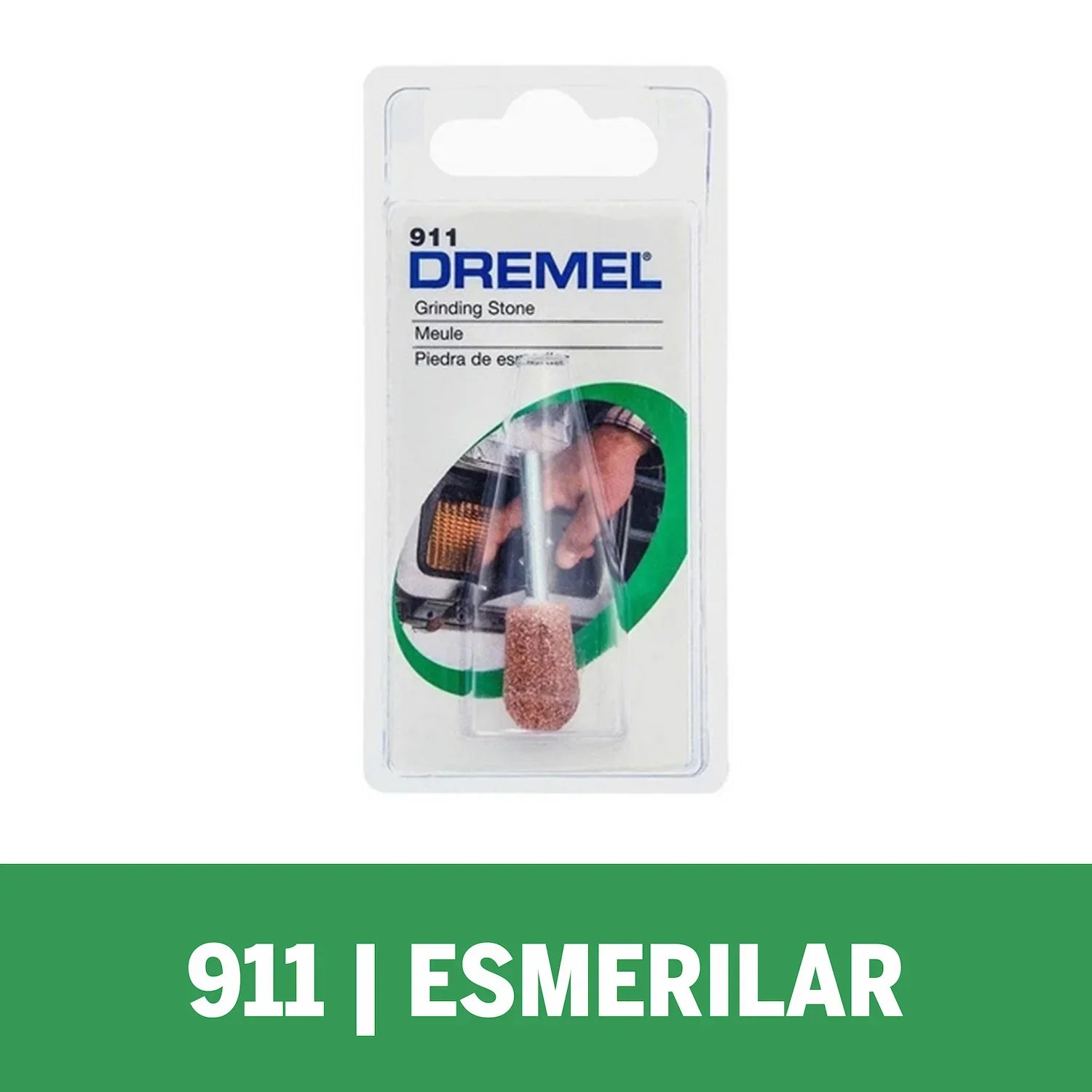 Piedra Formato Micrófono De Esmerilado De 11,1mm Para Metal, Soldadura, Remache y Oxidación (Modelo 911) Dremel