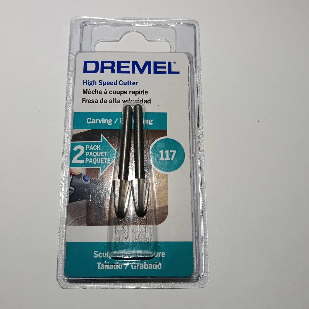Fresa Alta Velocidad 1/4" MADERA, PLÁSTICO, Metal 2PZ GRABAR