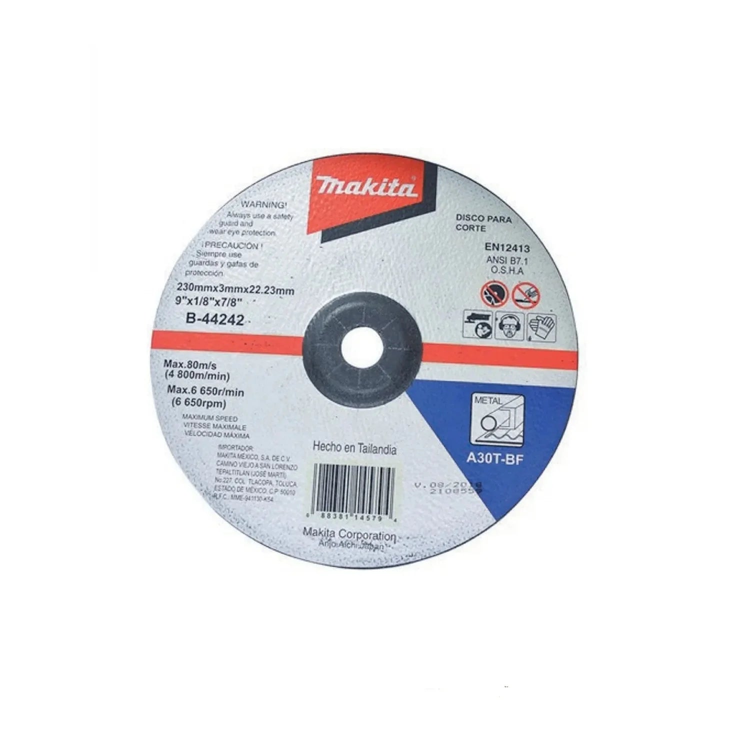 Disco Abrasivo Corte 9" Metal (ANTES A-83624)