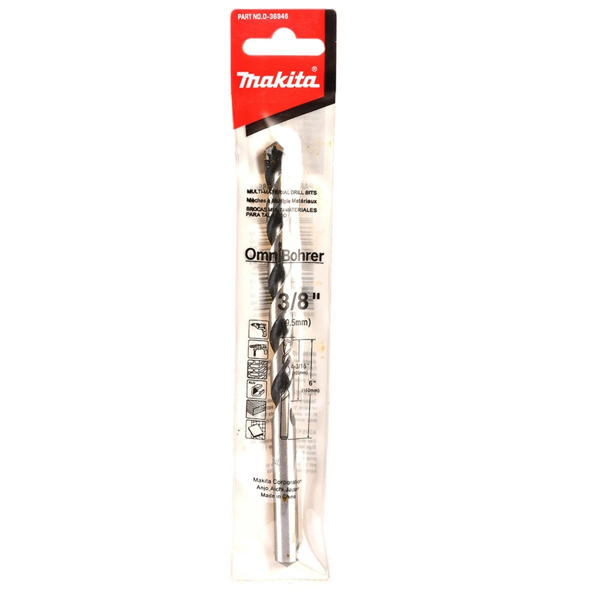 Multibroca 3/8" X 6" Pastilla De Carburo P/METAL,MADERA