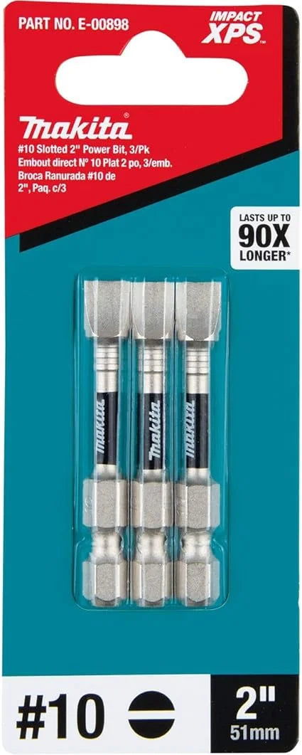 Impact Xps #10 Slotted 2" Power Bit 3/PK