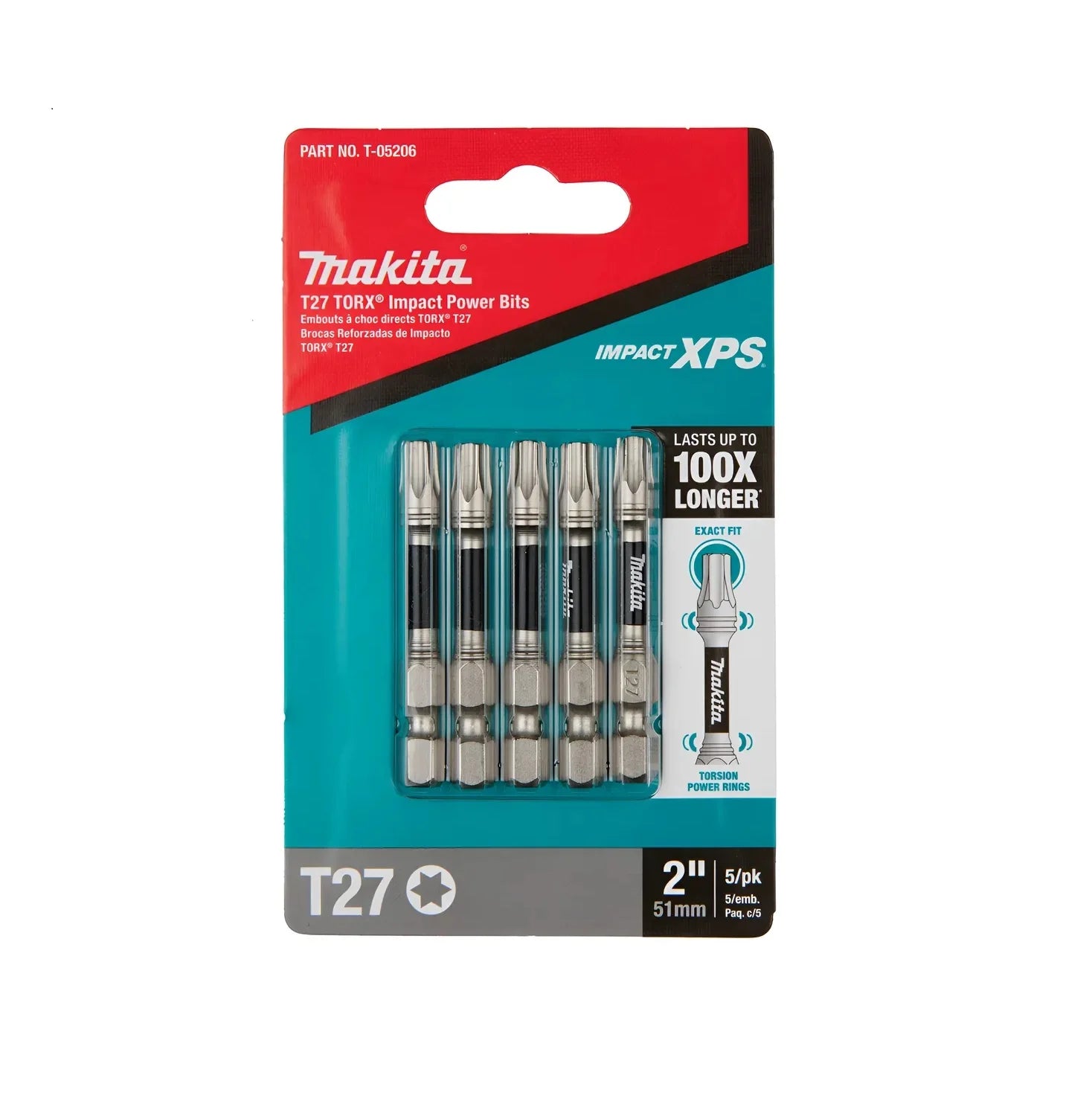 Punta Torx T27X2" Impact Xps Contiene 5 Piezas (ANTES E-01002)