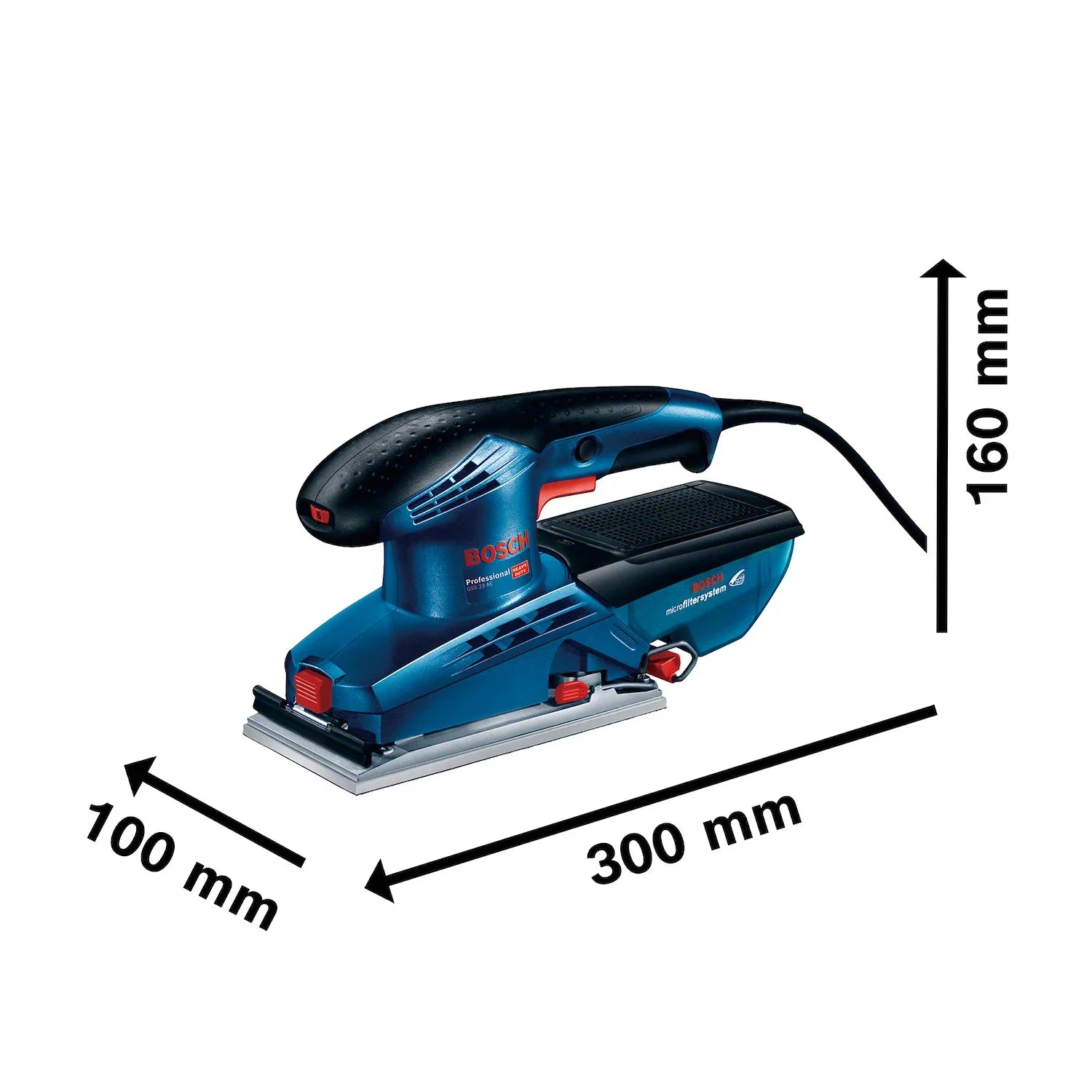 Lijadora orbital Bosch GSS 23 AE 190W 127V c/colector de polvo