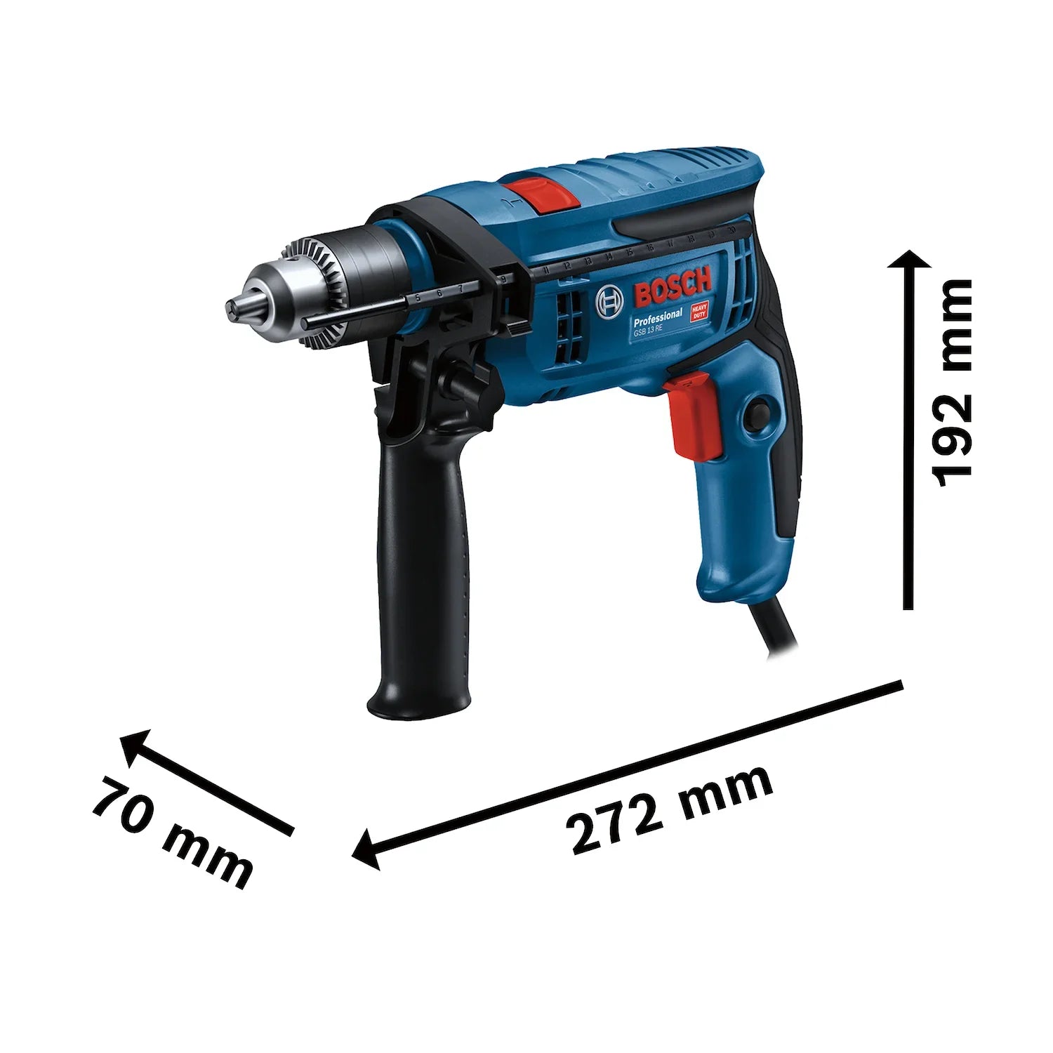 Rotomartillo Bosch GSB 13 RE 750W 127V en maletín