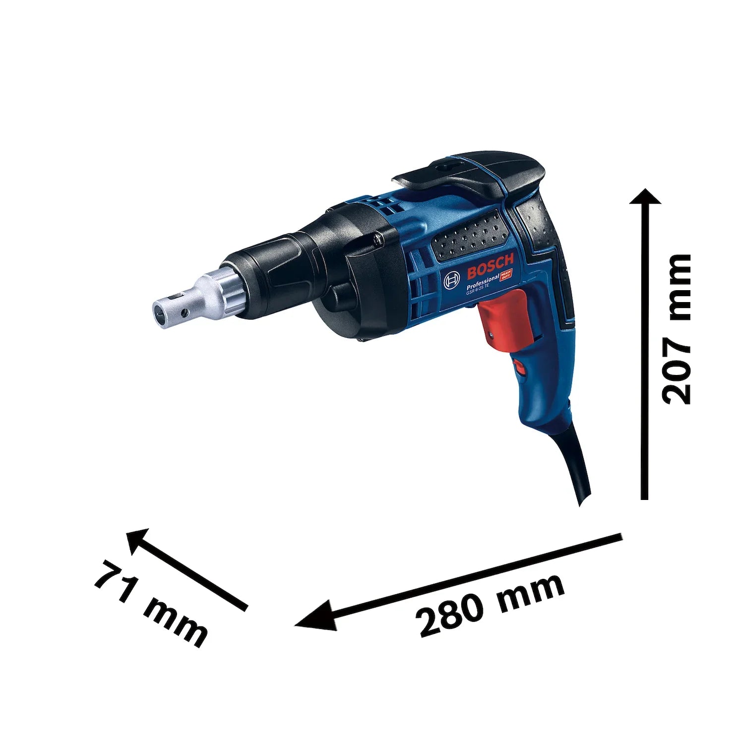 Atornillador Drywall Bosch GSR 6-25 TE 701W 127V, en maletín