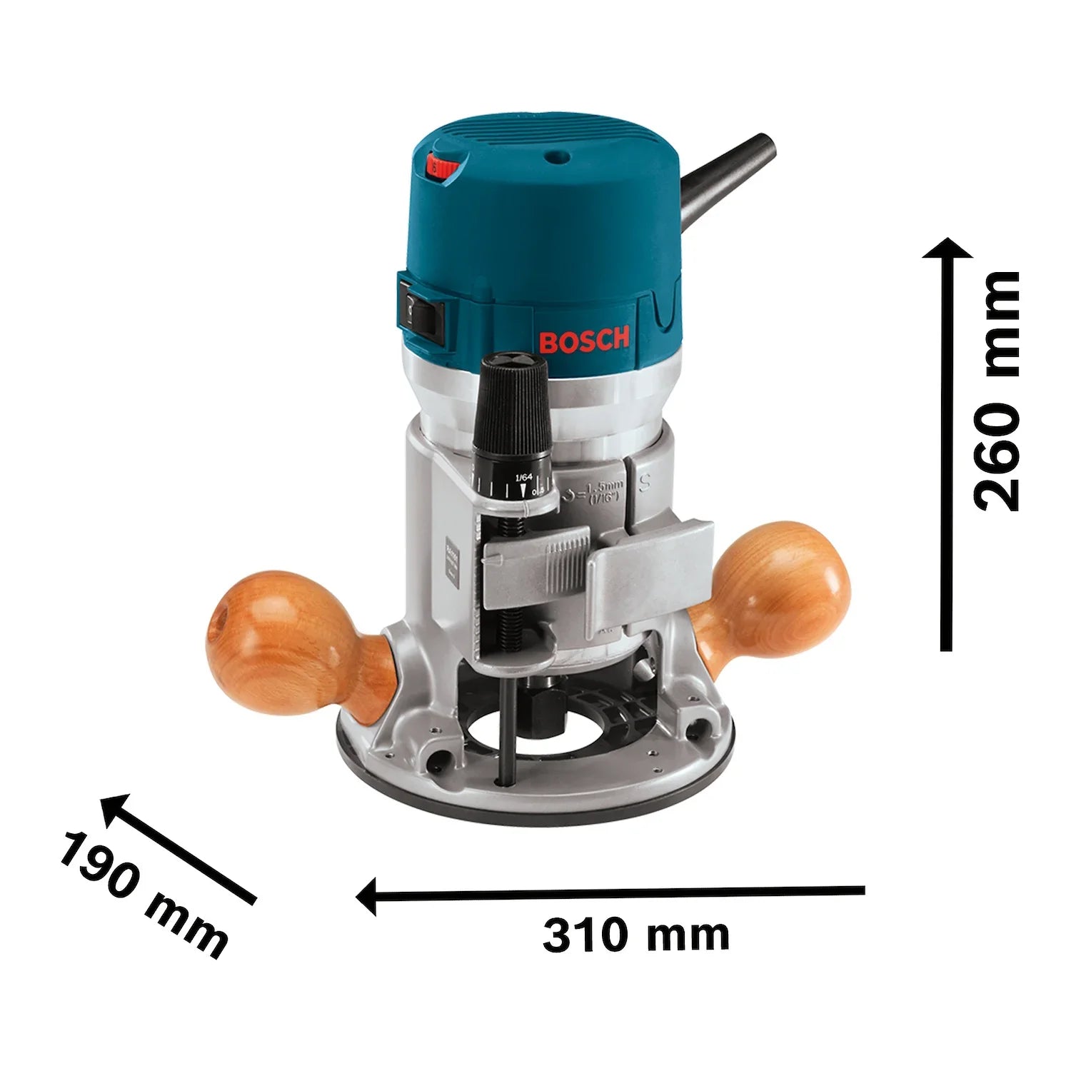 Router Bosch 1617 EVS 127V con 2 pinzas 1/4" y 1/2"