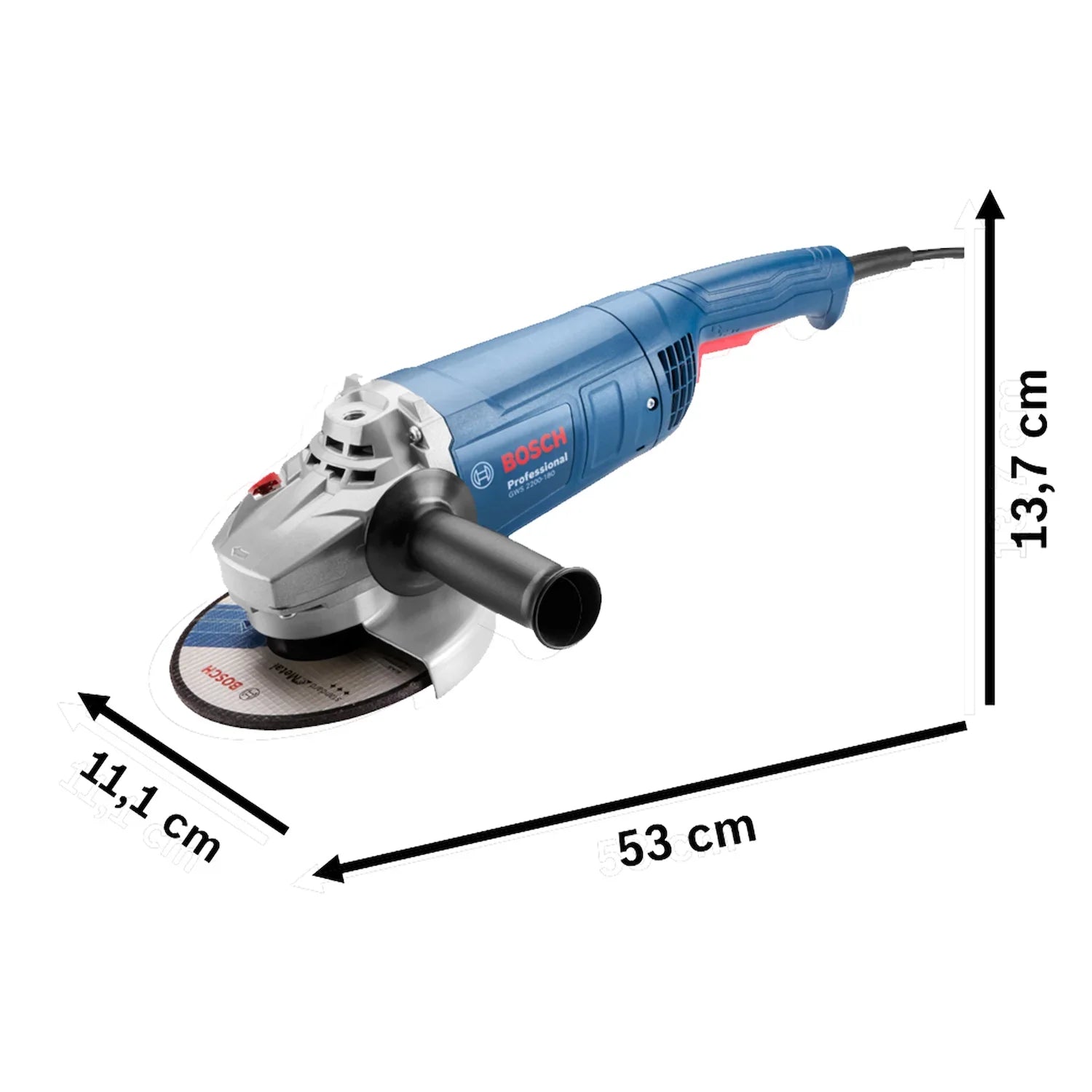 Esmeril de 7" Bosch GWS 2200-180 VULCANO 2200W 127V