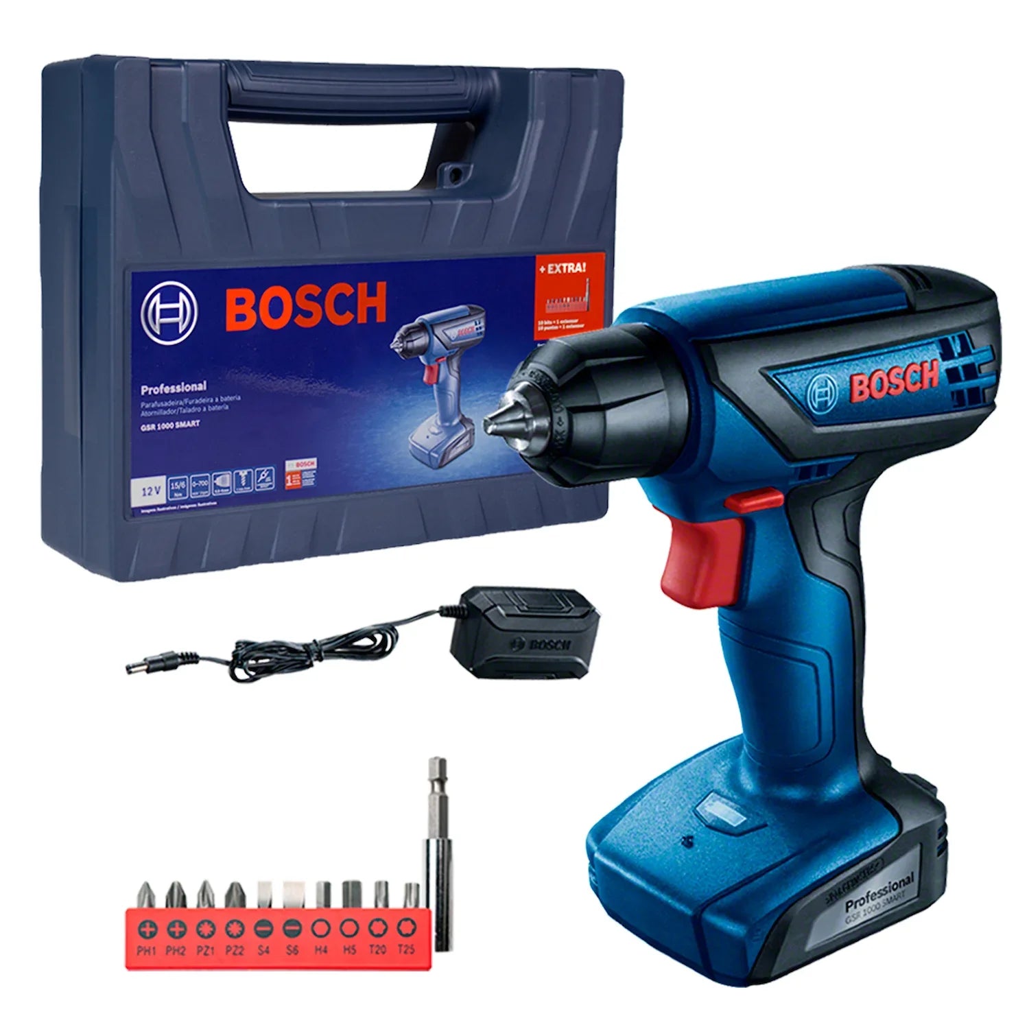 Taladro Atornillador Inalámbrico Bosch GSR 1000 Smart 12V maletín