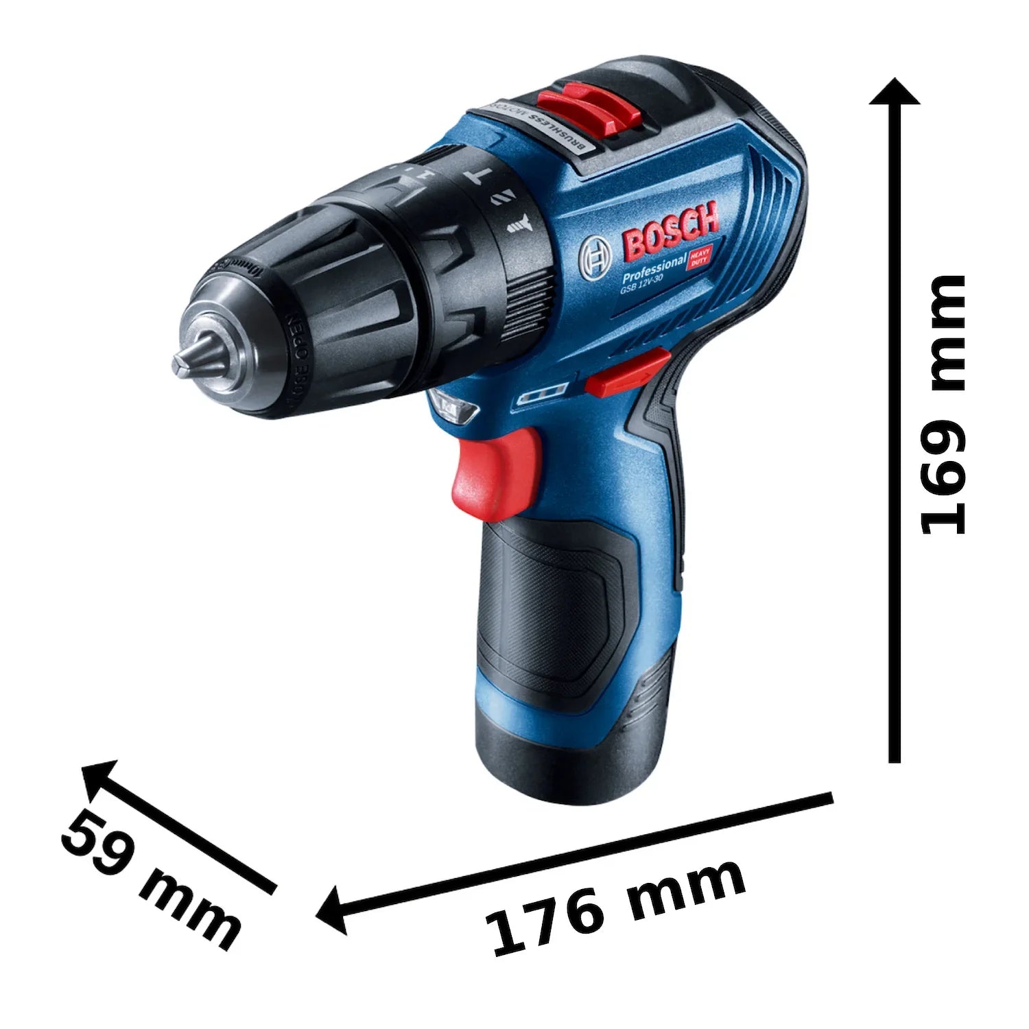 Rotomartillo 3/8" Bosch GSB 12V-30, 12V 2 baterías y maletín