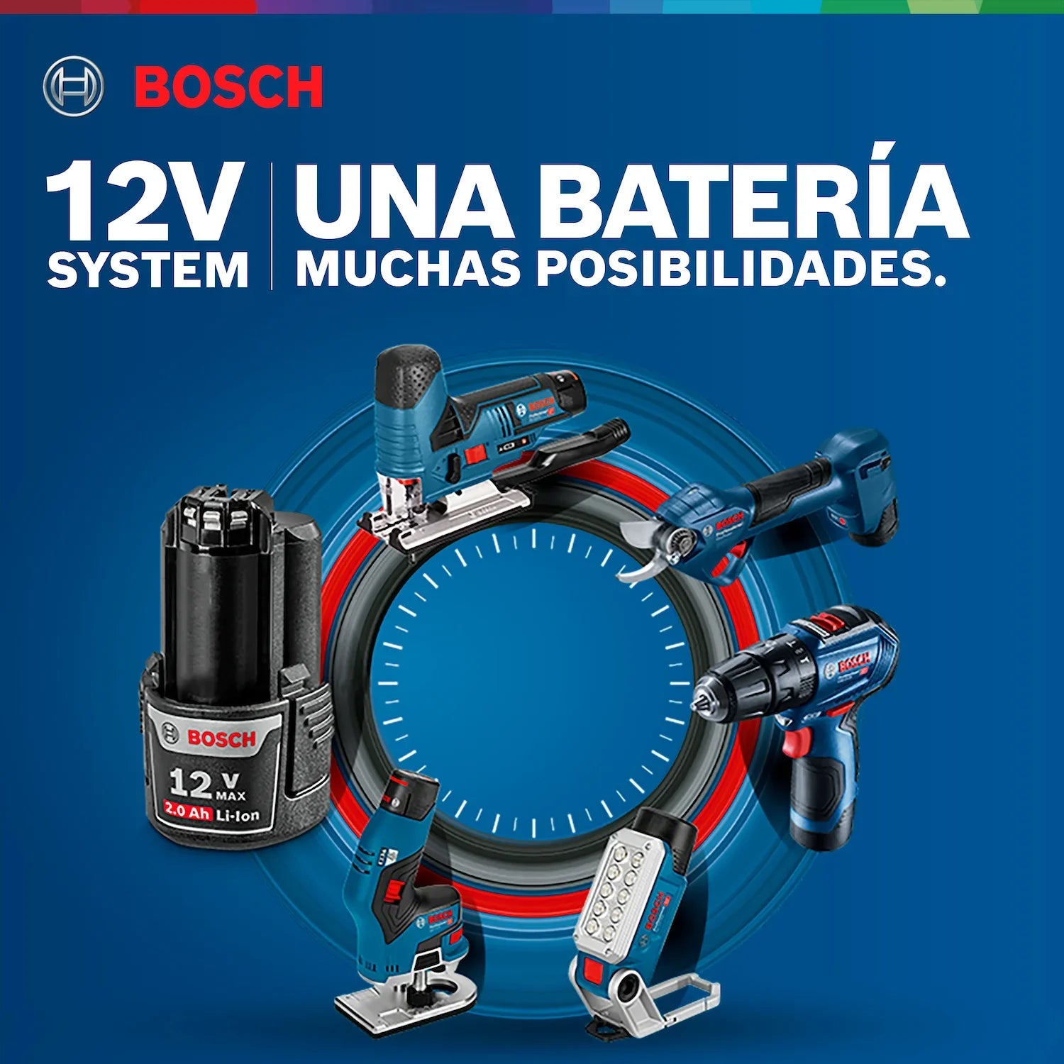 Rotomartillo 3/8" Bosch GSB 12V-30, 12V 2 baterías y maletín