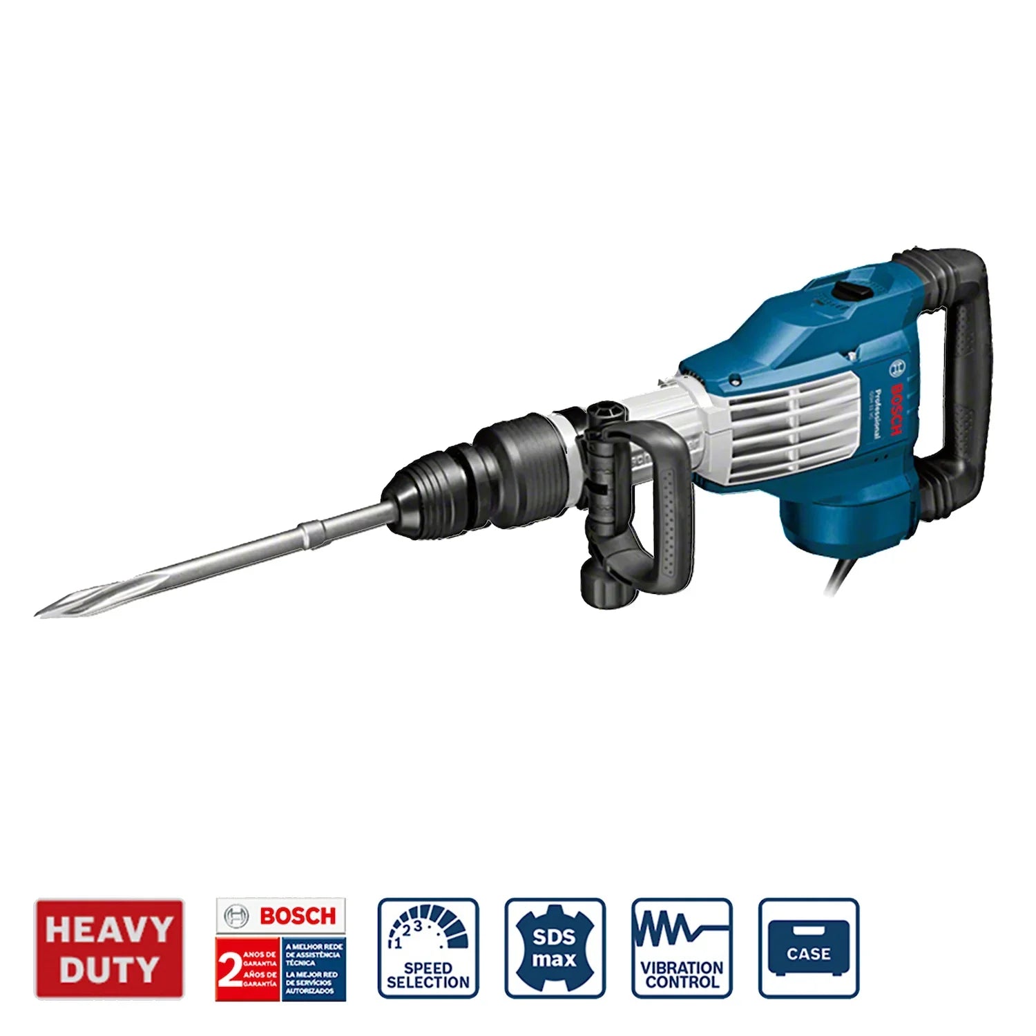 Martillo demoledor Bosch GSH 11 VC 1700W 127V, en maletín