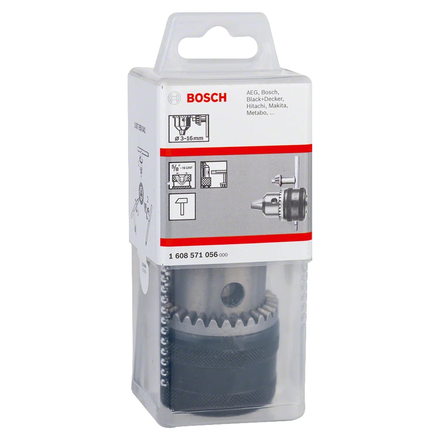 Mandril GBM BF 16 Bosch 5/8 3-16mm con llave