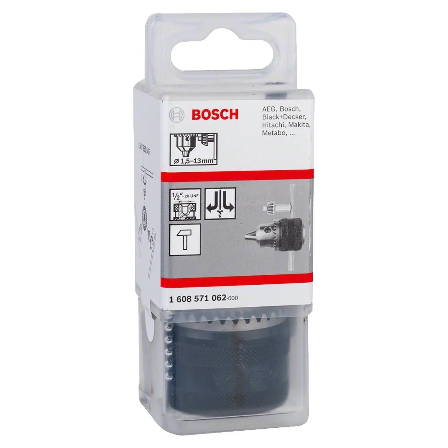 Mandril para taladro con llave Bosch 1/2" (13mm)