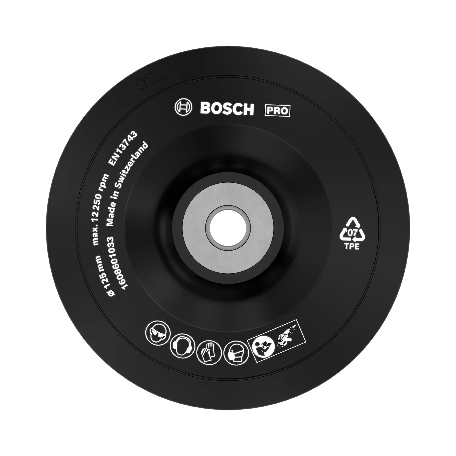 Plato de lijado Bosch PRO para disco de fibra 125mm, M14