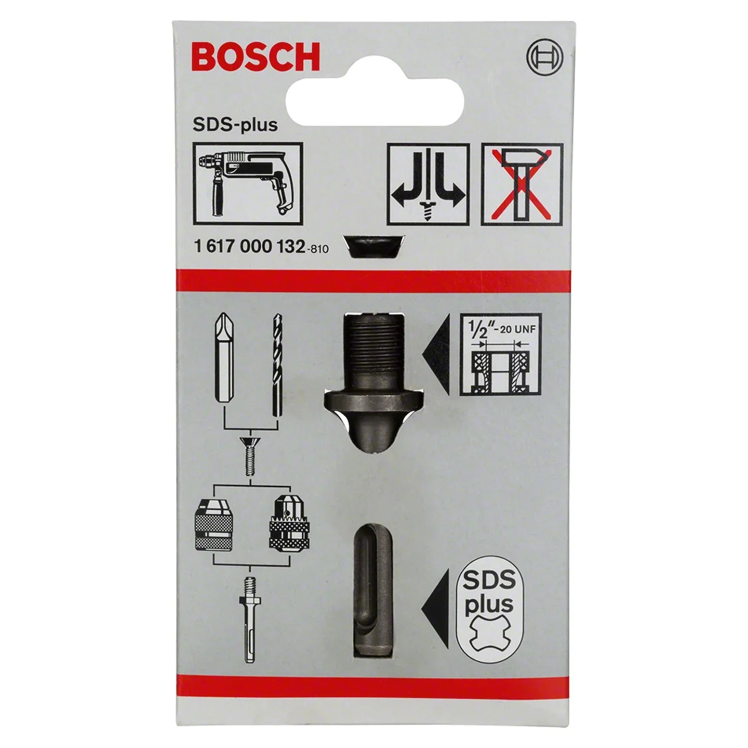 Adaptador SDS-Plus para mandril Bosch