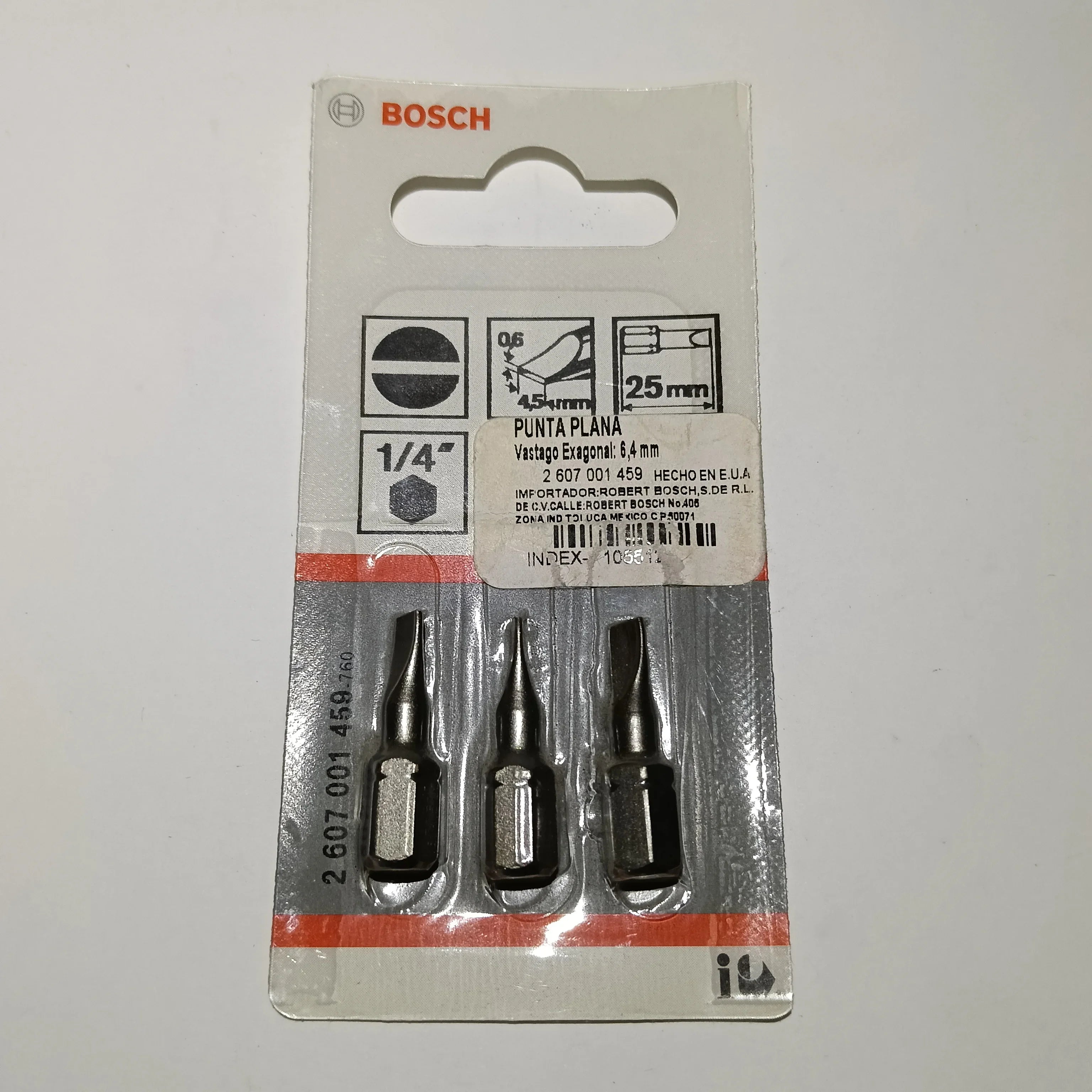 Punta Plana 0.6x4.5mmx1 (3pz) ATORNILLADOR