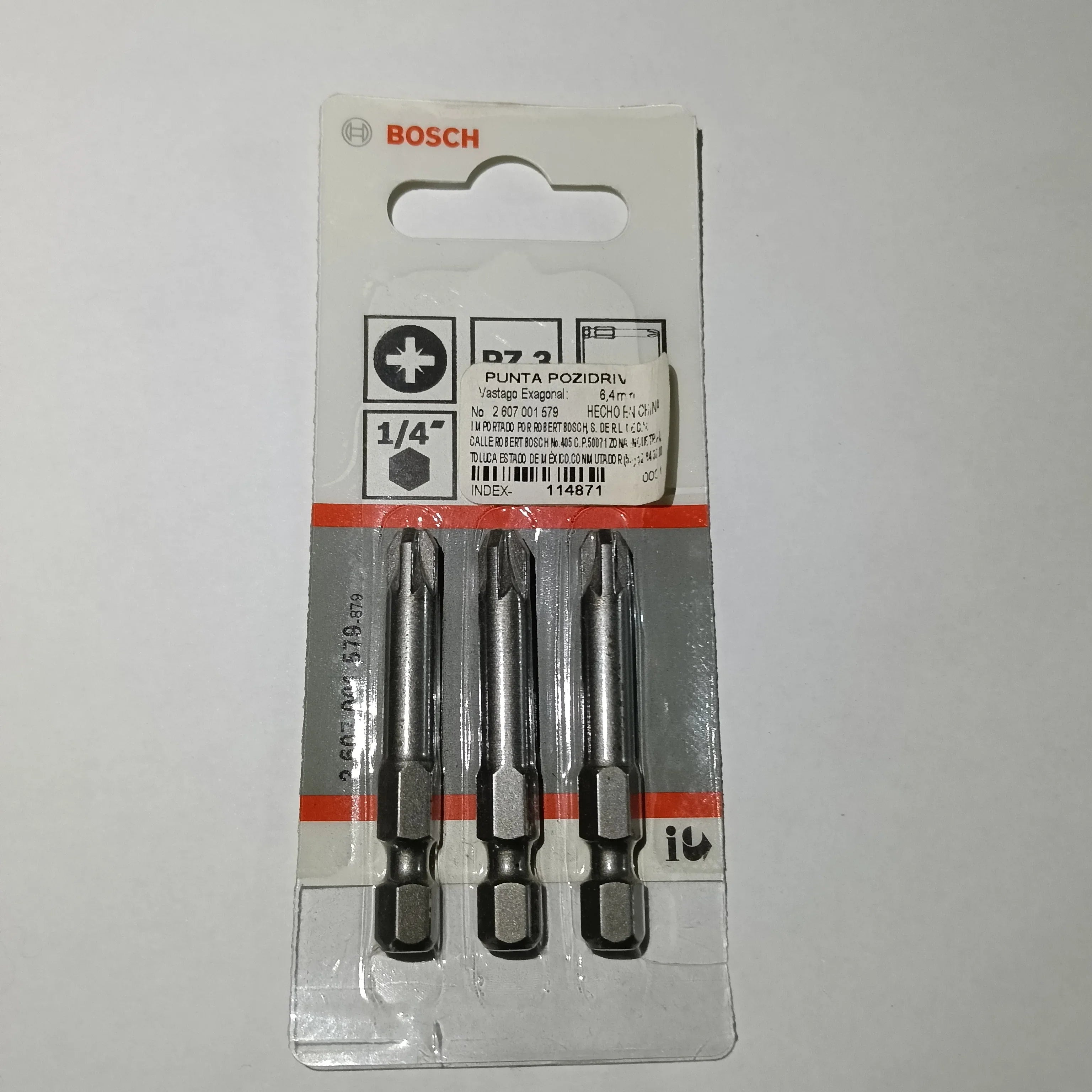 Punta Pozidriv No.3x2 ATORNILLADOR