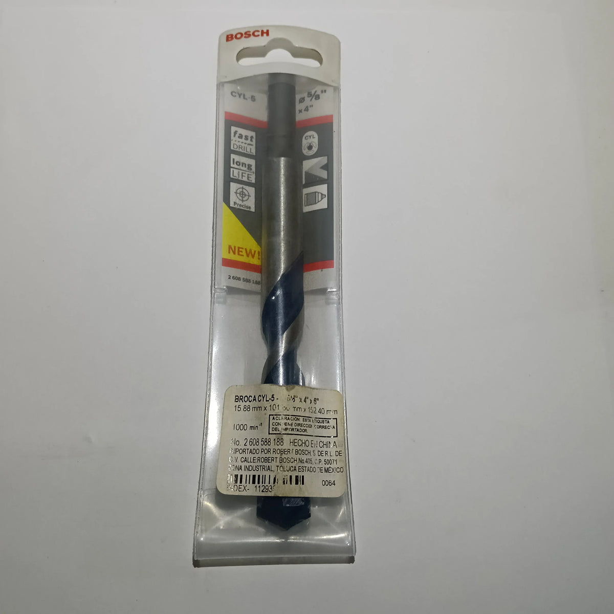 Broca CYL-5 - 5/8" X 4" X 6" GRANITO