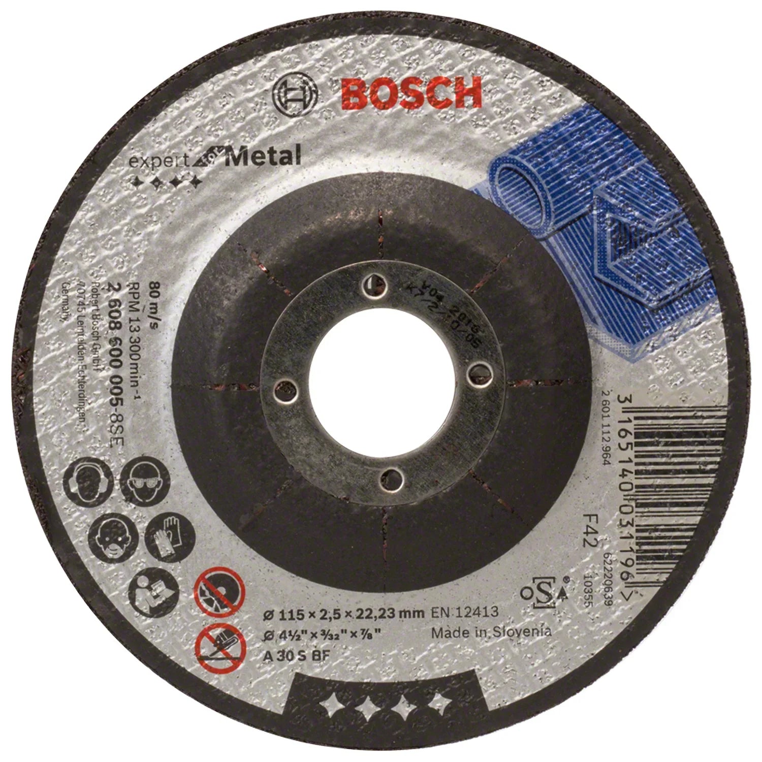 Disco de corte Bosch Expert for Metal ø115x2,5mm Grano 30