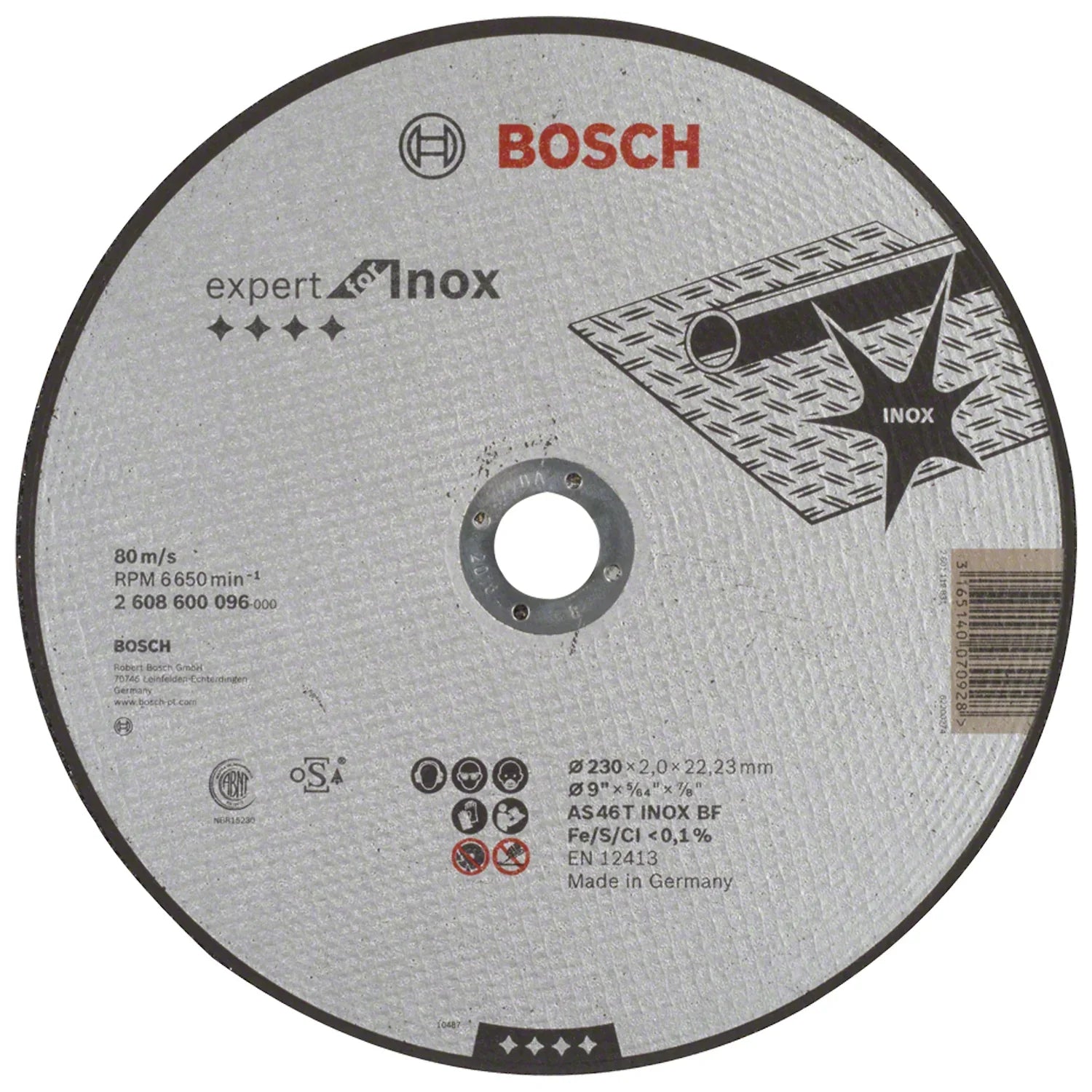 Disco de Corte Expert for Inox 230x2,0mm Centro Recto