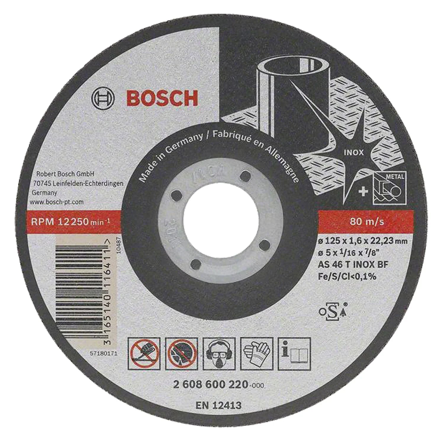 Disco de corte Bosch Best for Inox 115x1,0mm 25 unidades