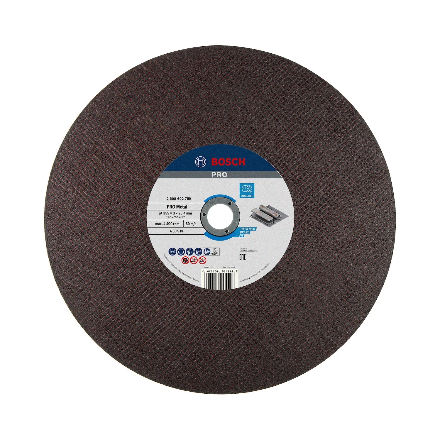 Disco de corte Bosch PRO Metal 355x3,0mm G30 Recto