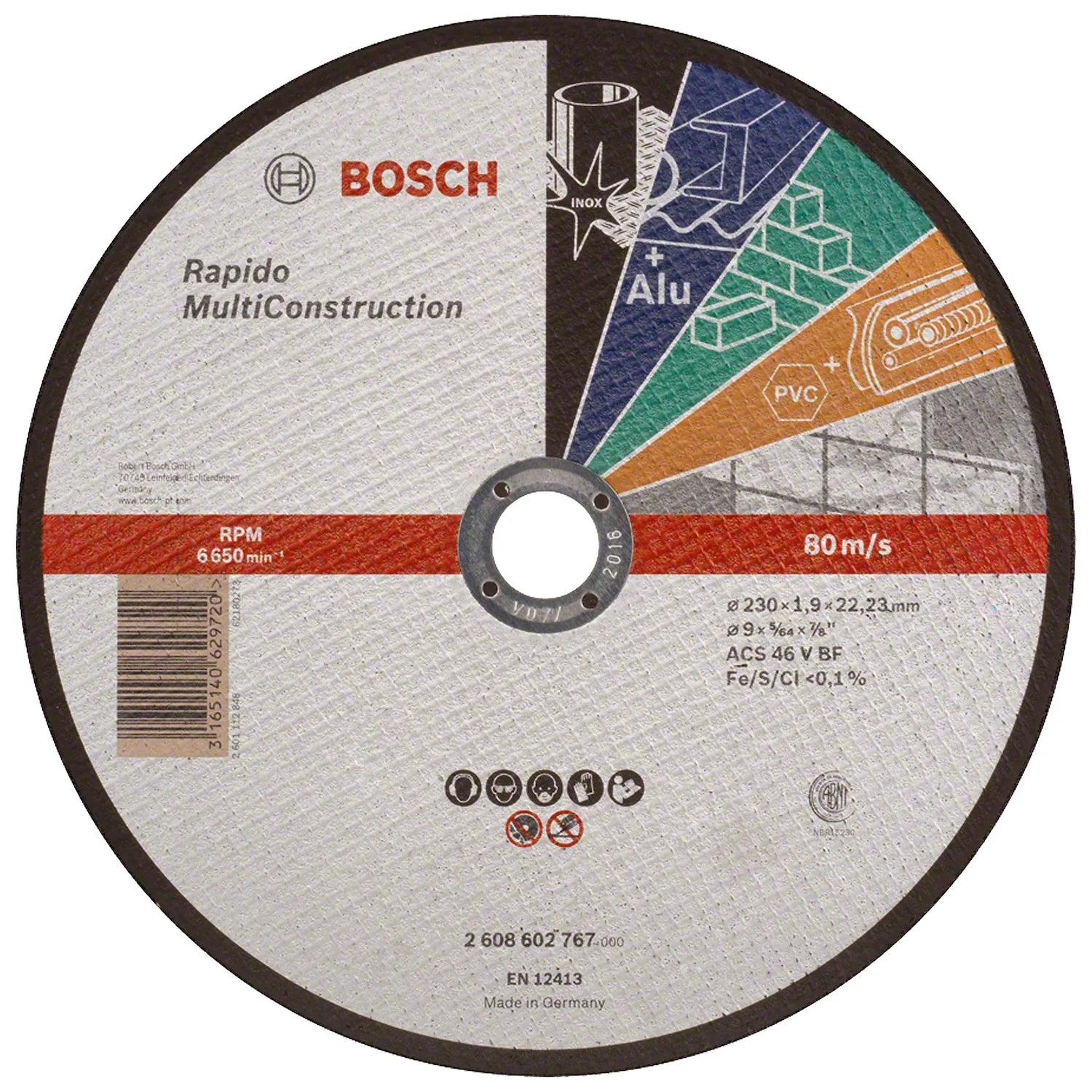 Disco de Corte Bosch MultiConstruction 230x1,9mm