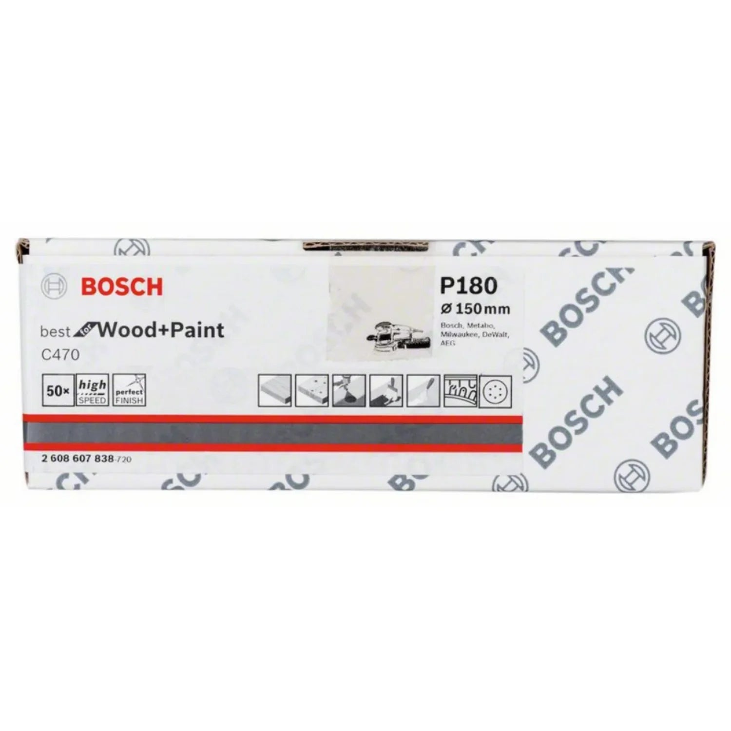 Disco de Lija Bosch C470 Best for Wood&Paint; 150mm G120