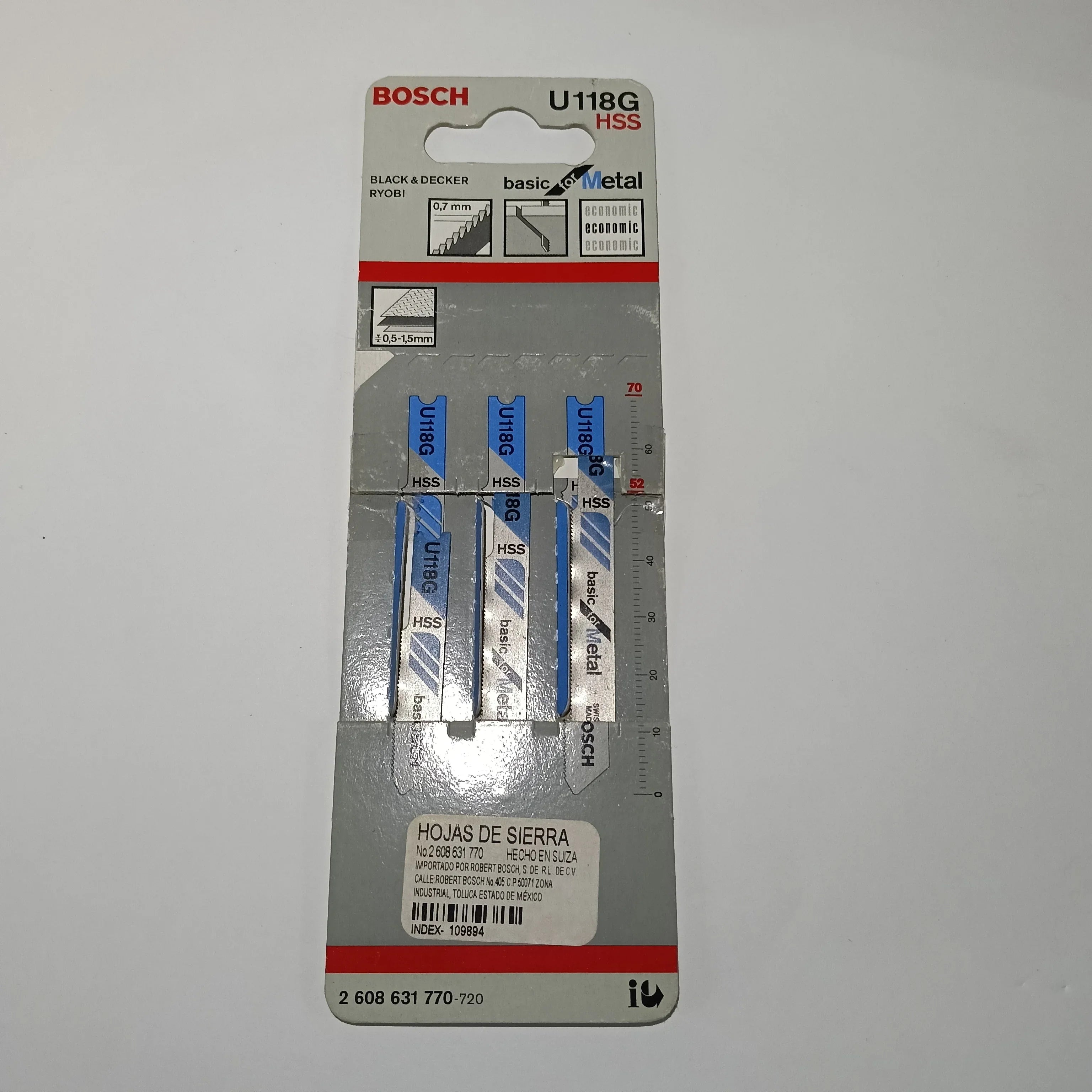 U118G HSS, Básica 5-15mm (3 pzas) METAL DELGADO