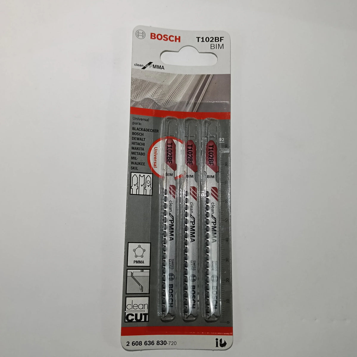 Segueta T102BF Clean 3pz ACRILICO