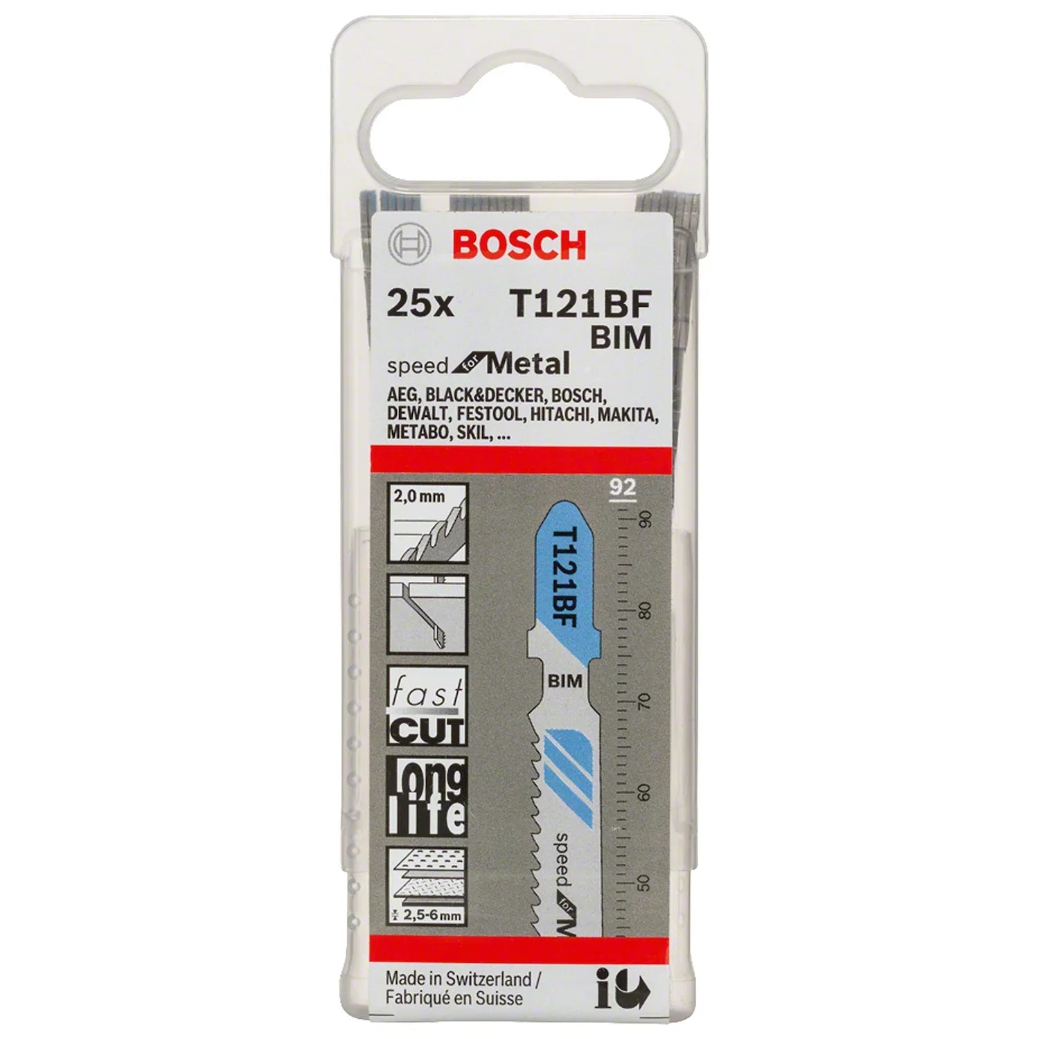 Segueta T121BF Bosch Speed for metal 3und