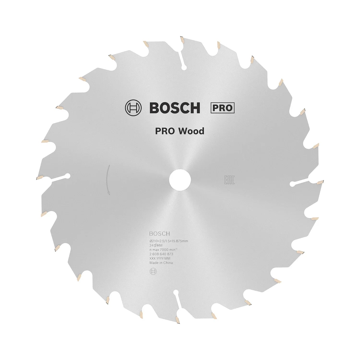 Disco de sierra circular Bosch PRO Wood 210mm, 24 dientes