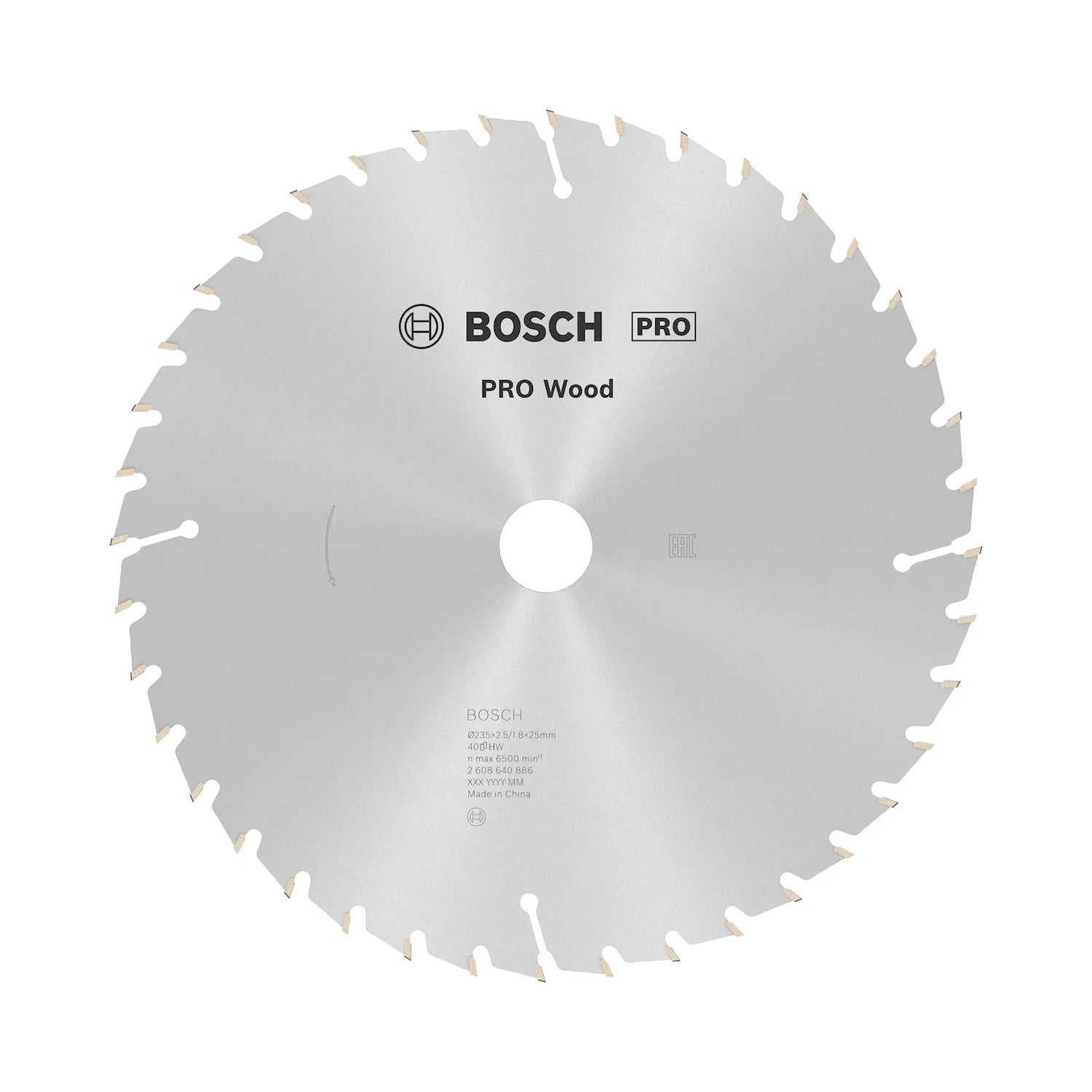 Disco de sierra circular Bosch PRO Wood 235mm, 40 dientes