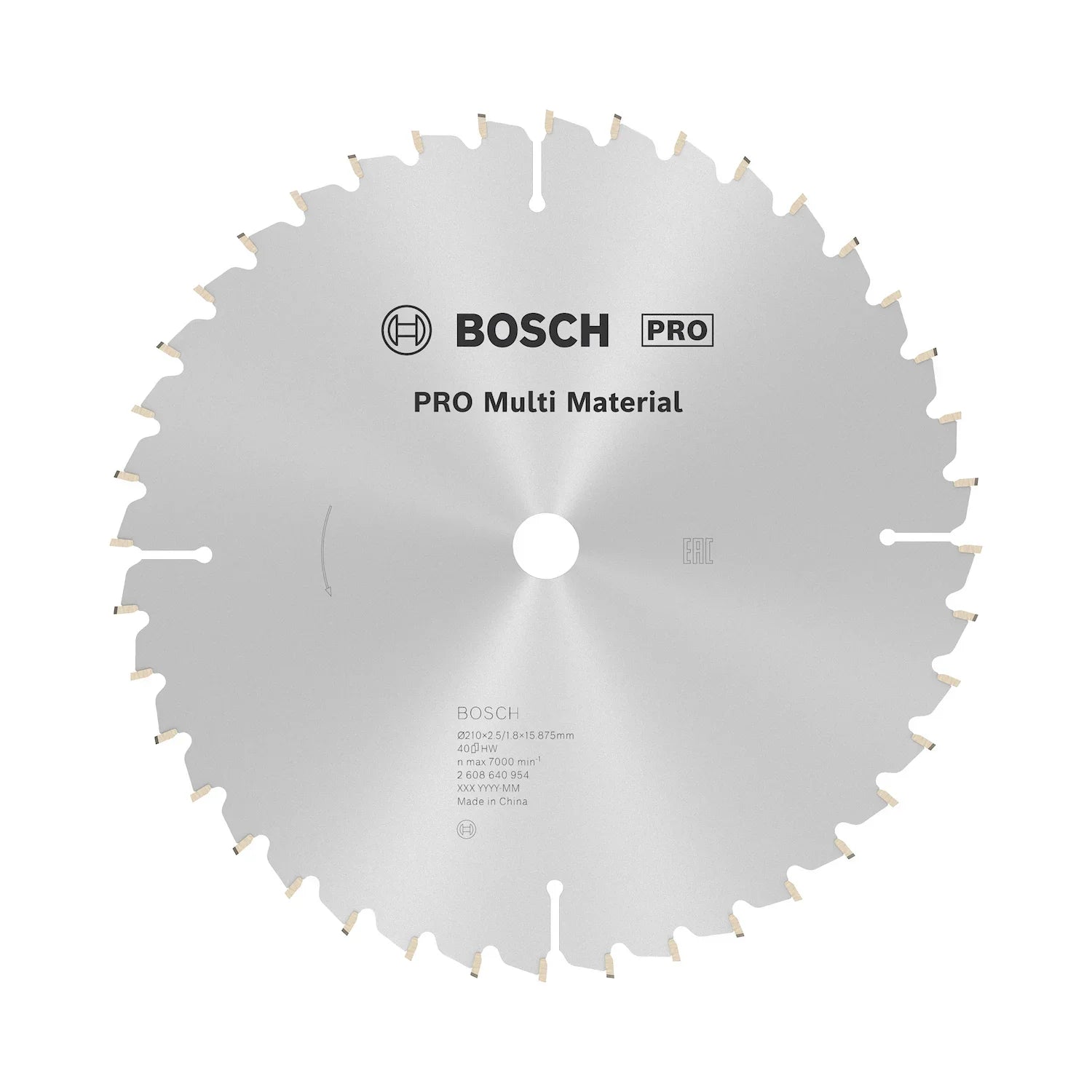 Disco de sierra circular Bosch PRO Multi Material 210mm, 40d