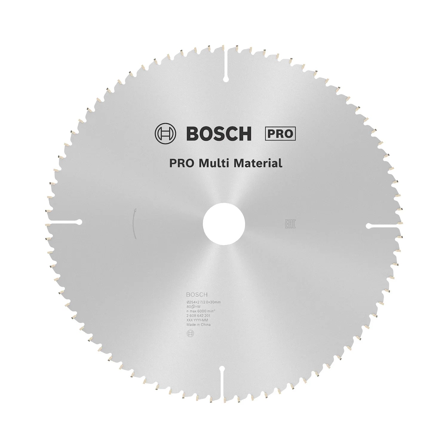 Disco de sierra circular Bosch PRO Multi Material 254mm, 80d