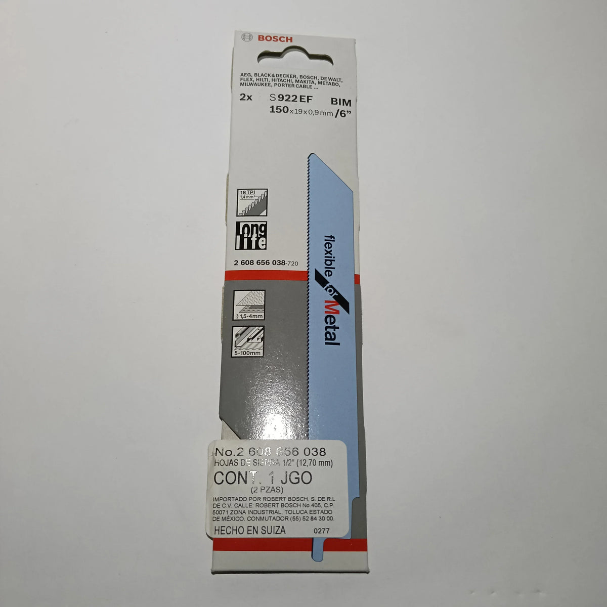 S922EF BiM, 150mm (1,5-4mm) METAL DELGADO