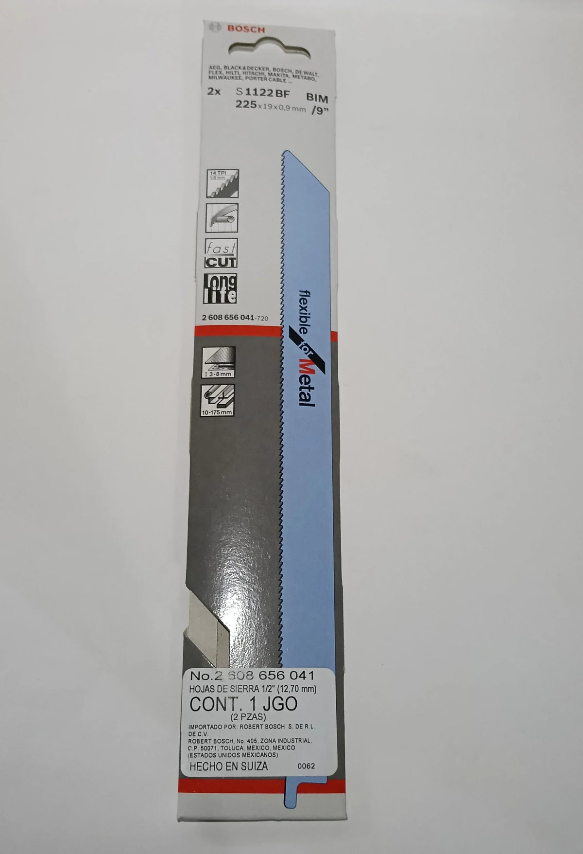 S1122BF BiM,225mm,FLEXIBLE,CORTE Rápido (3-8mm) 5PZAS METAL