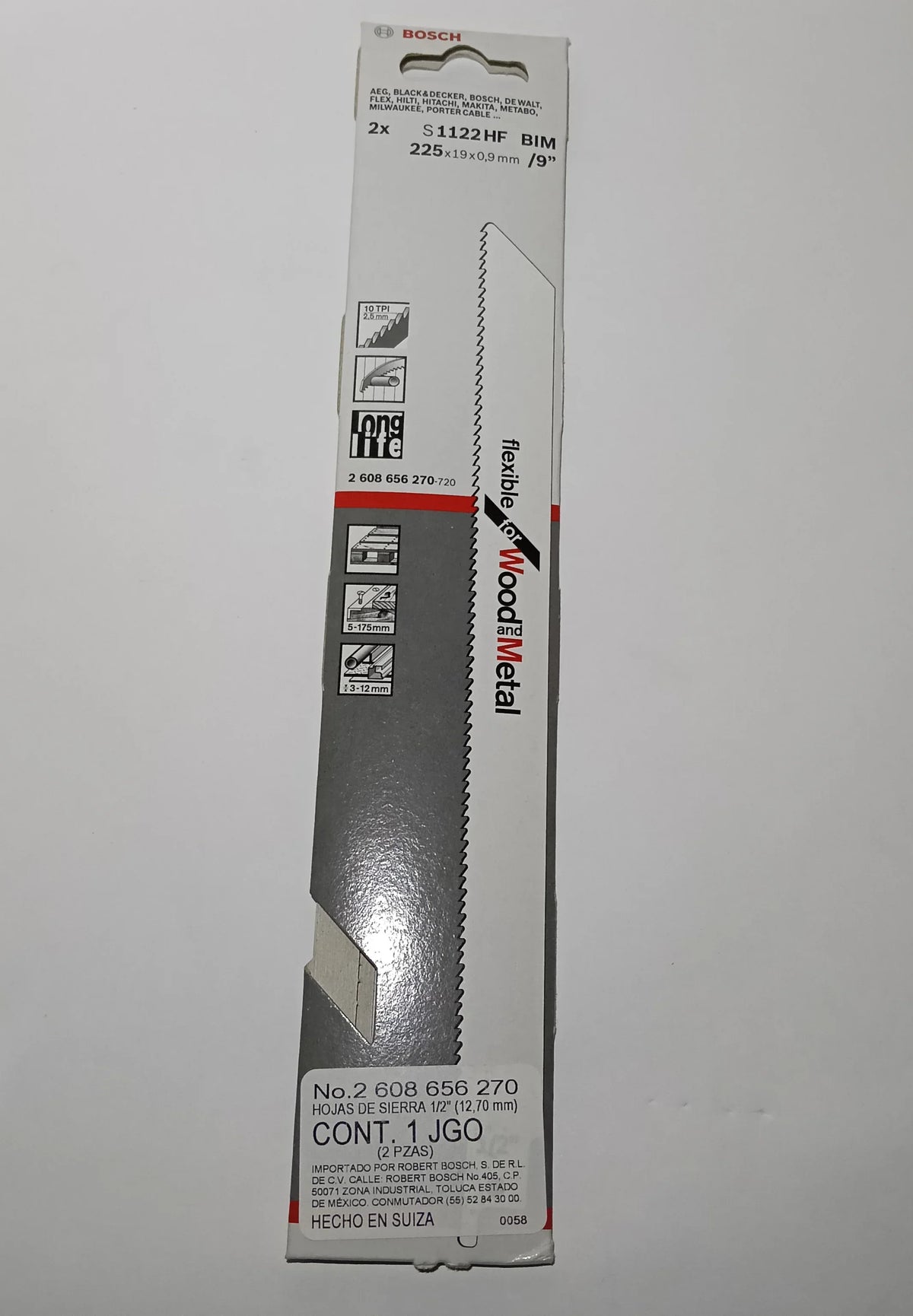S1122HF Bim 225 Mm Flexible 5 Pz MADERA Y METAL